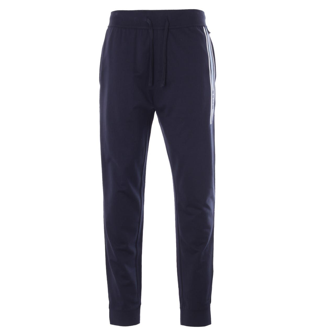 Super lightweight and perfect for lounging or sleeping. The Stripe Lounge Joggers from BOSS Bodywear are crafted from pure cotton French terry, providing luxurious softness. Featuring an elasticated drawstring waist, twin side seam pockets and elasticated ankle cuffs. Finished the signature BOSS logo printed at the left leg with contrasting stripes.Regular Fit, Pure Cotton French Terry, Adjustable Drawstring Waistband, Twin Side Seam Pockets, Elasticated Ankle Cuffs, Contrast Stripes, BOSS Branding. Style & Fit:Regular Fit, Fits True to Size. Care & Composition:100% Cotton, Machine Wash.