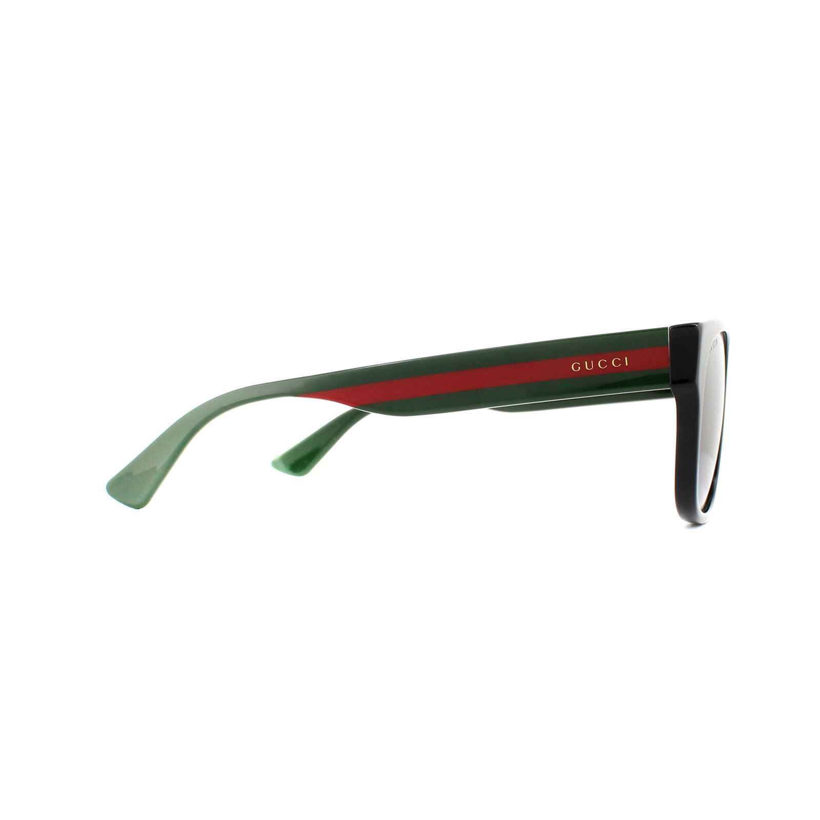 gucci black sunglasses with red and green stripe