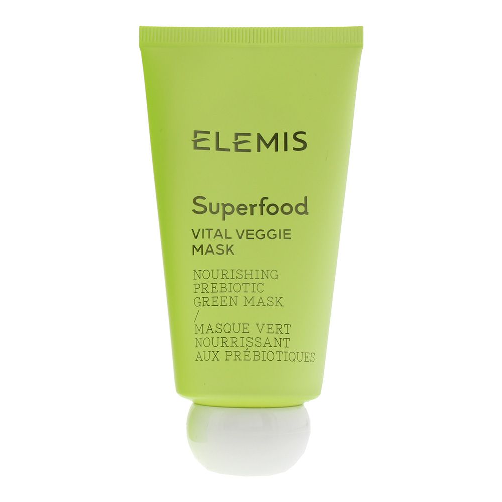 The Elemis Superfood Vital Veggie Mask is a Nourishing Prebiotic Green Mask that delivers a shot of green goodness. The mask, which has been created to nourish and hydrate the skin, leaves it looking bright, soft, smooth and hydrated. The mask is formulated from a blend of Wheatgrass, Kale and Nettle, which work together to replenish the skin with vital minerals and vitamins, along with Avocado and Chia Seed Oils, which are naturally rich in Omega Fatty Acids 6 and 9 which soften skin and lock in moisture.