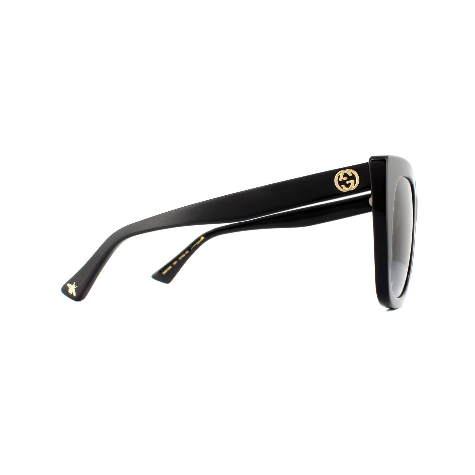 Gucci Cat Eye Womens Black Grey Gradient Sunglasses Gg0163sn