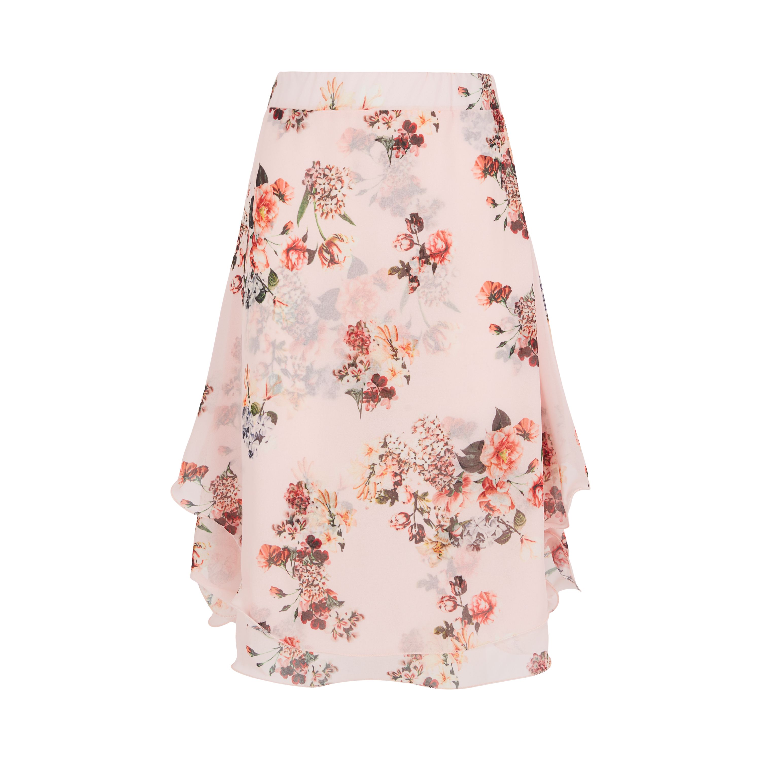 For a feminine twist, this James Lakeland classic is perfect for the summer months. Featuring a floral design, elasticated waist, structured wave hem, double layer fabric and falls to the knee