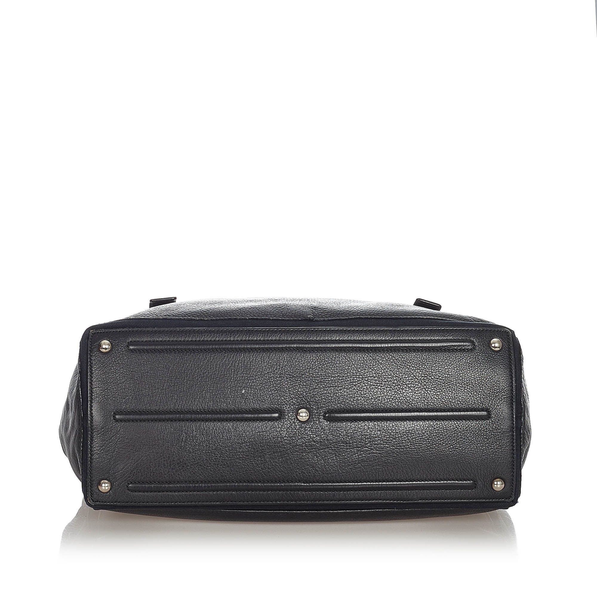 Vintage YSL Muse Two Leather Handbag Black