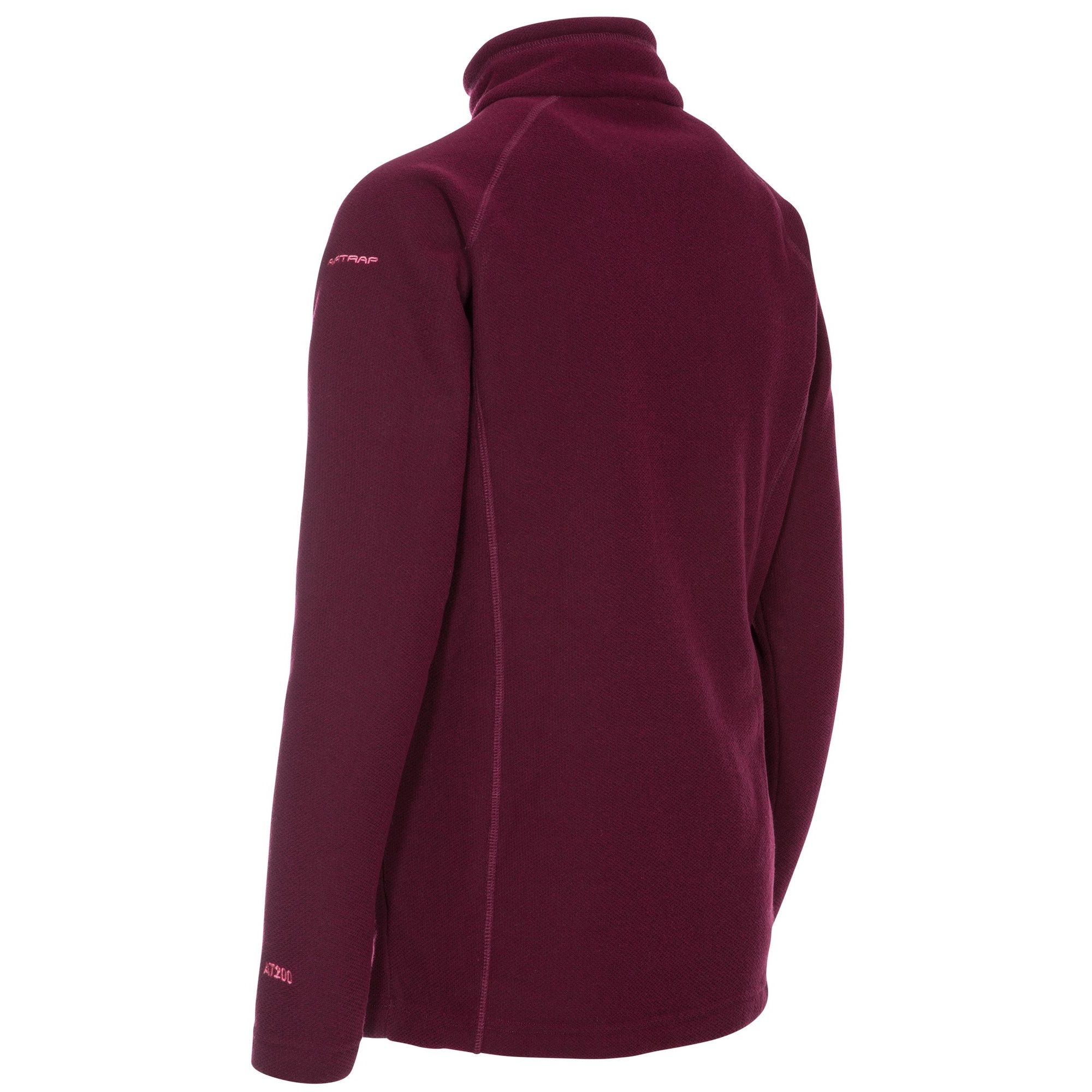 Textured fleece with a brushed back. 1/2 zip neck with chin guard. 2 zip pockets. Airtrap. 220gsm. 100% Polyester. Trespass Womens Chest Sizing (approx): XS/8 - 32in/81cm, S/10 - 34in/86cm, M/12 - 36in/91.4cm, L/14 - 38in/96.5cm, XL/16 - 40in/101.5cm, XXL/18 - 42in/106.5cm.