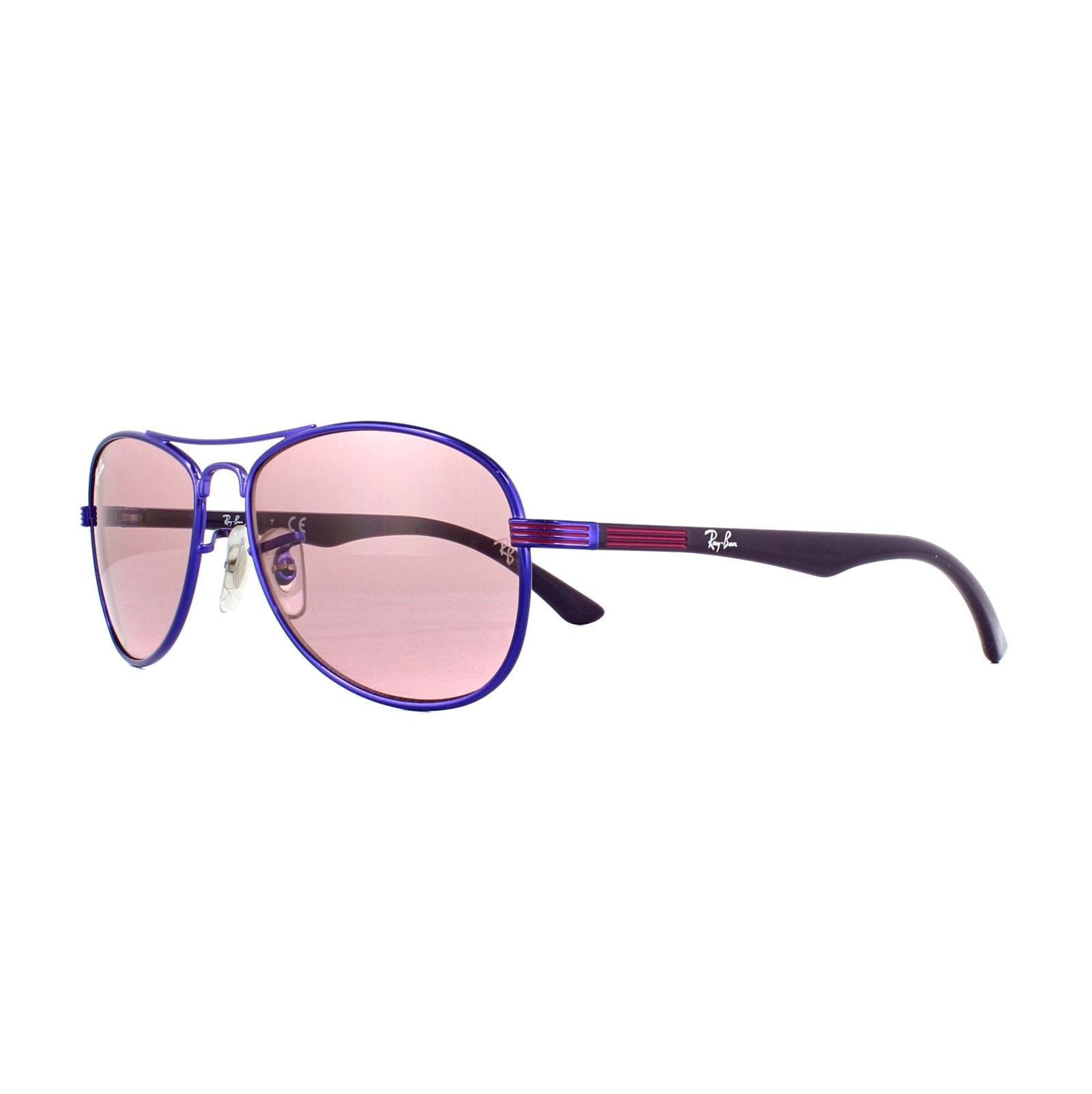 Rayban Junior Sunglasses 9529S Dark Violet Pink 237-84