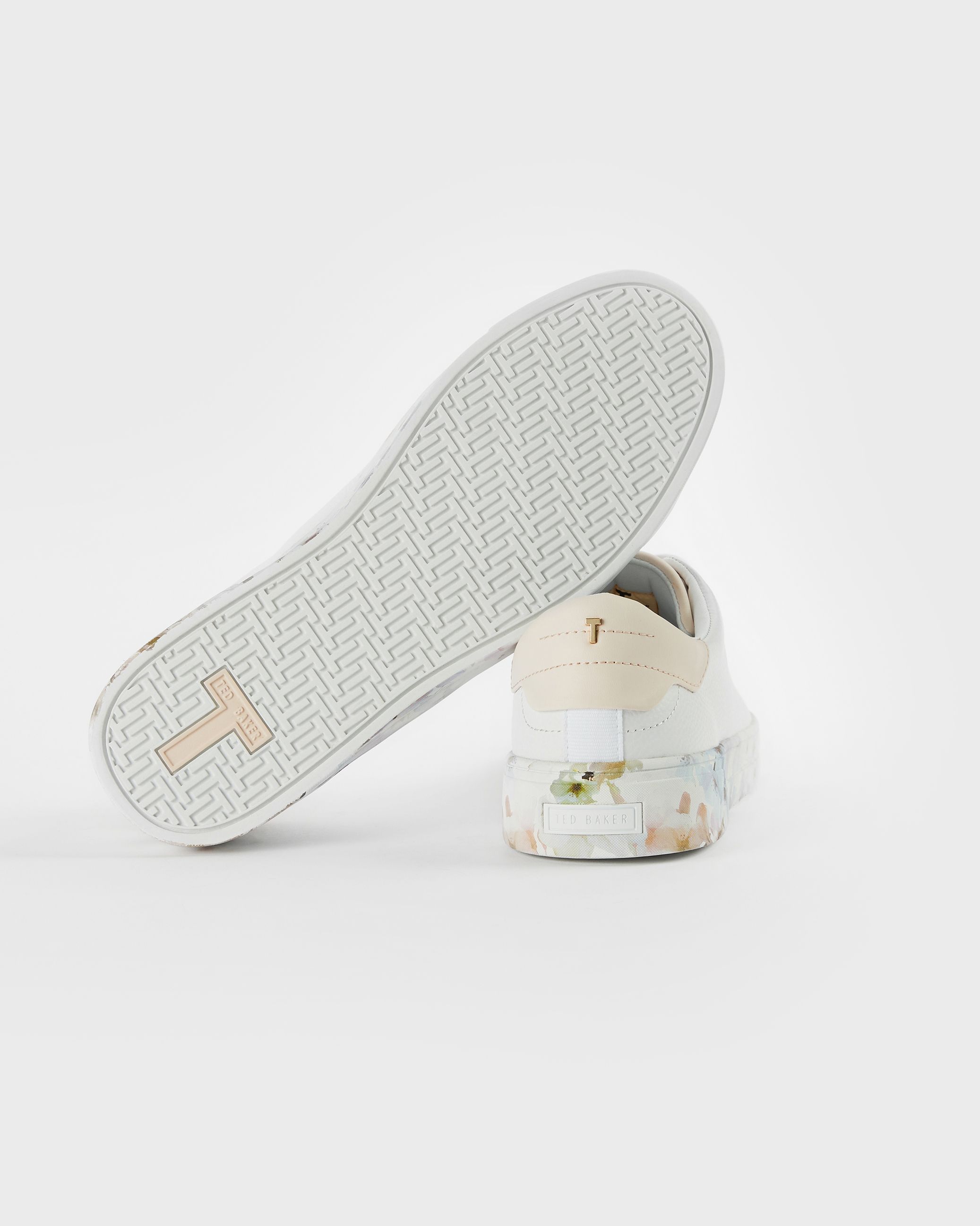 ted baker vanilla printed cupsole trainer