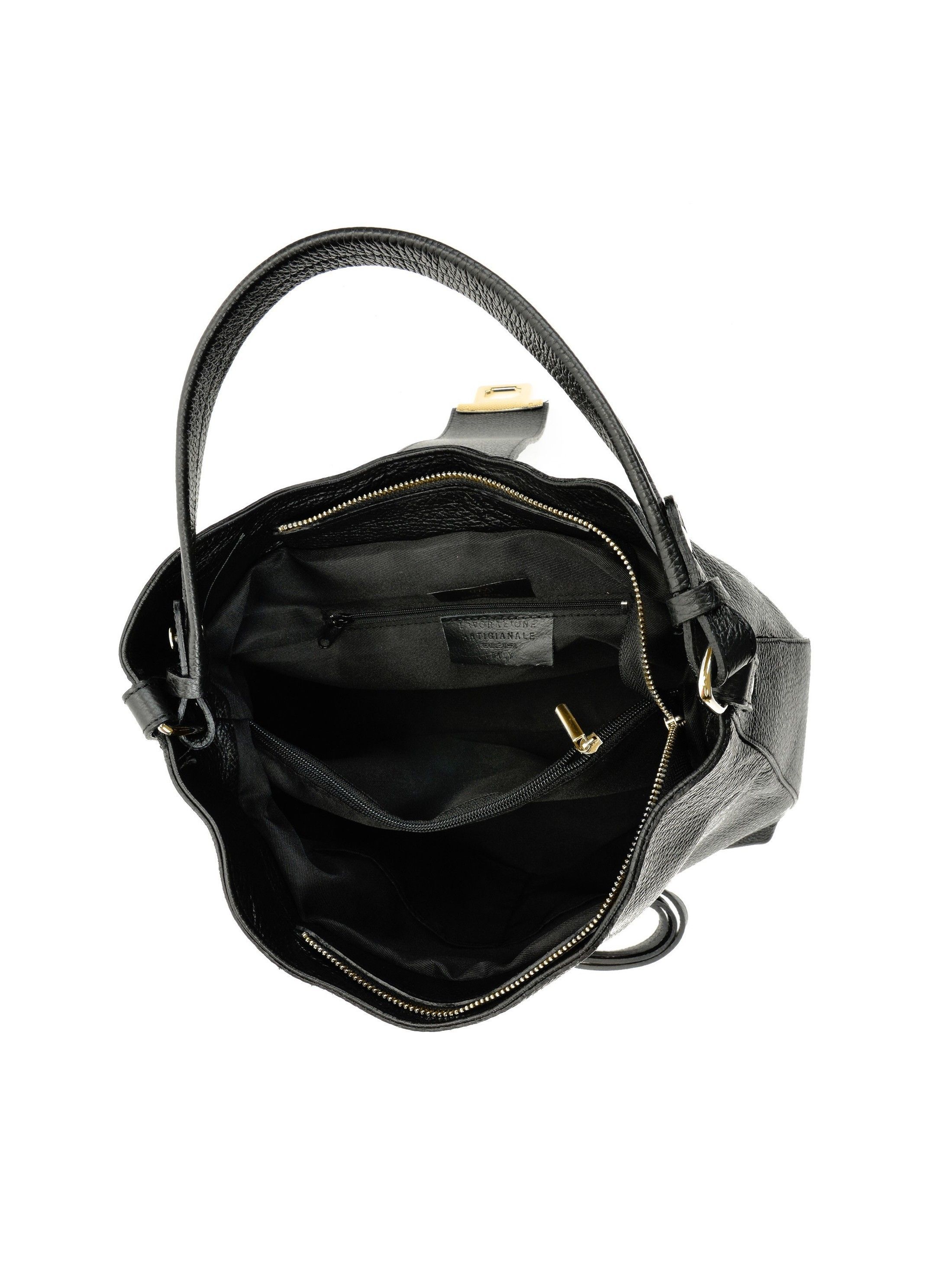 Top Handle Bag
100% cow leather
Top zip closure
Double compartment bag
Inner zipped compartment
Interior zip pocket
Back zip pocket
Dimensions (L): 31x36x16 cm
Handle: 50 cm FIX
Shoulder strap: 1x120 cm - adjustable