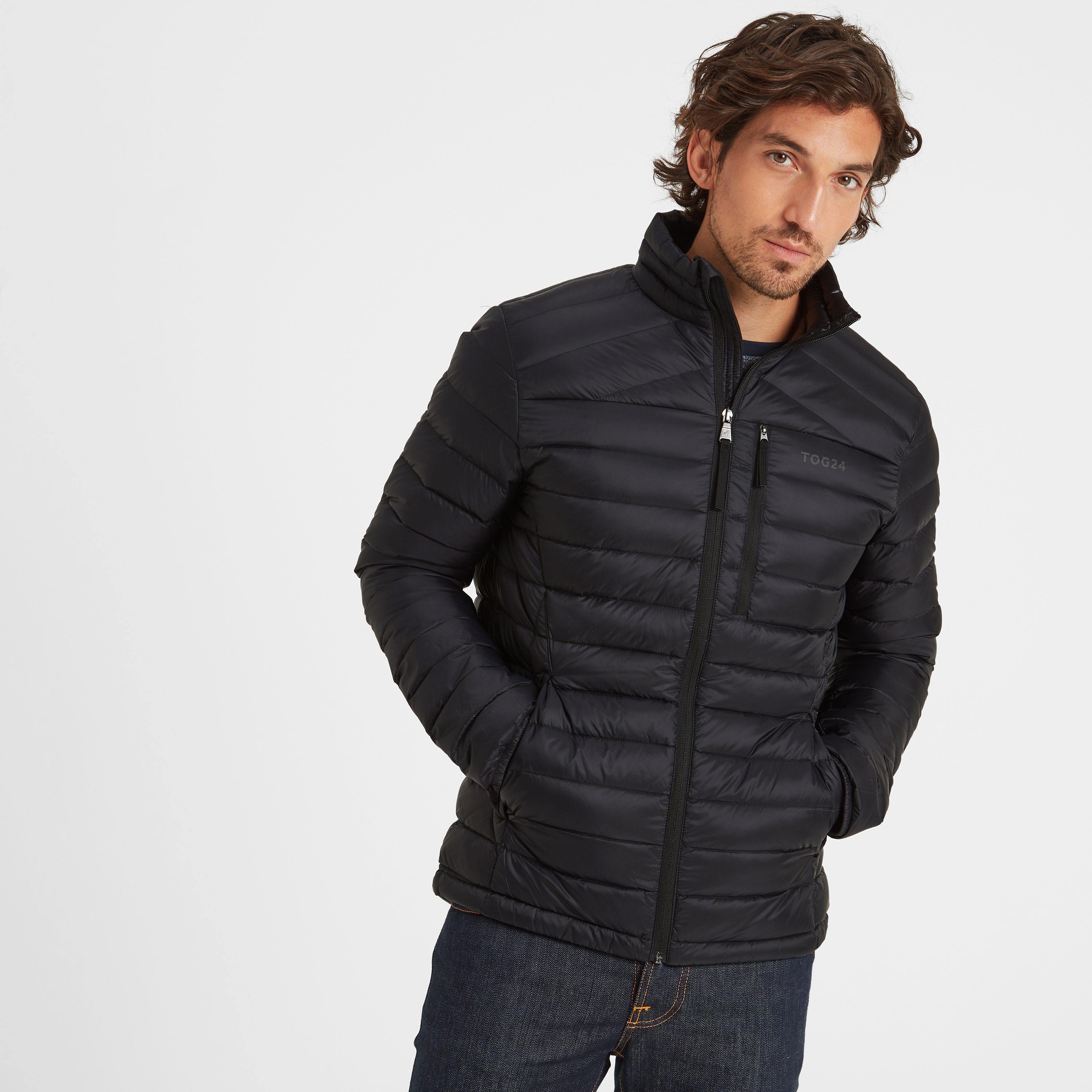 Drax Mens Funnel Down Jacket Black