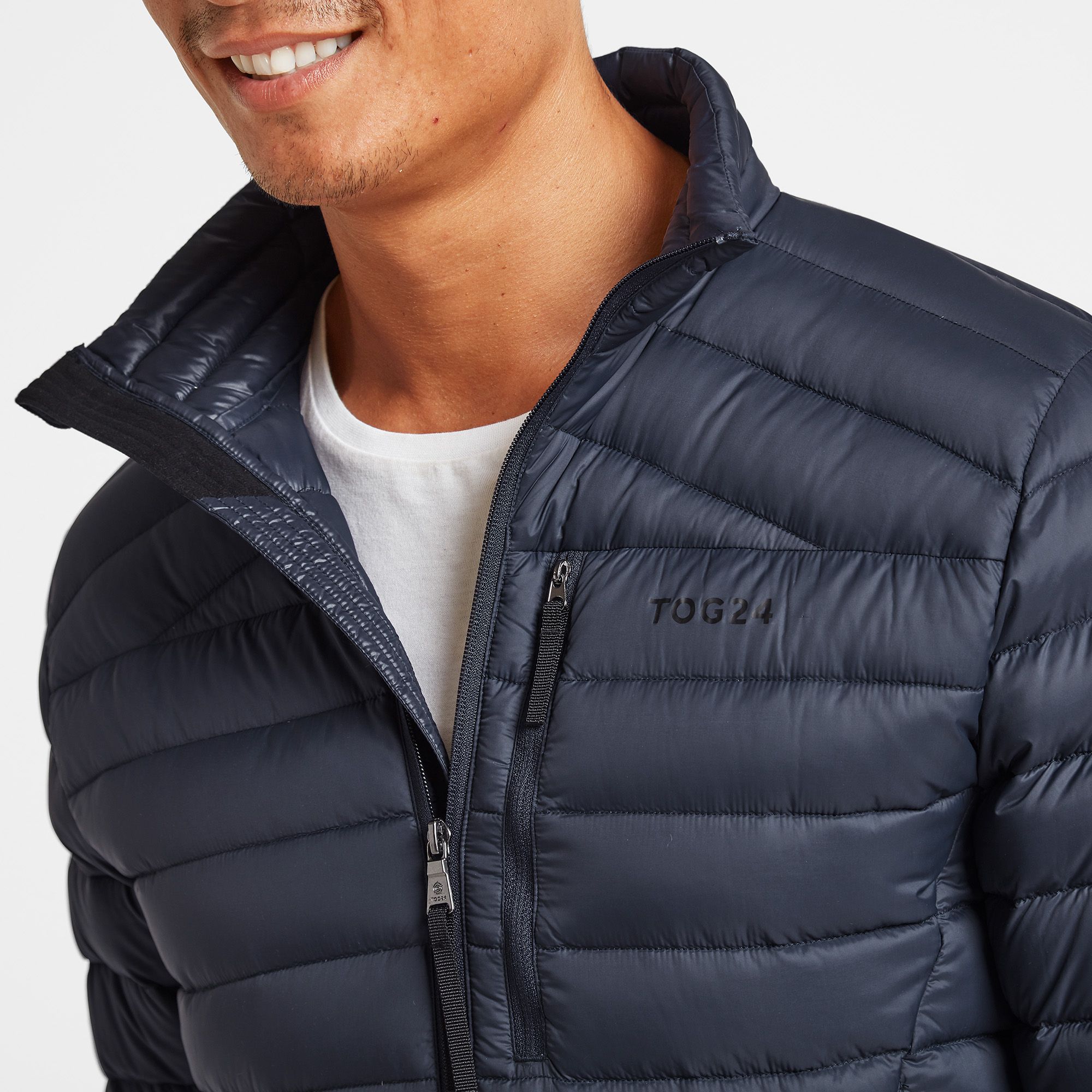 Drax Mens Funnel Down Jacket Navy