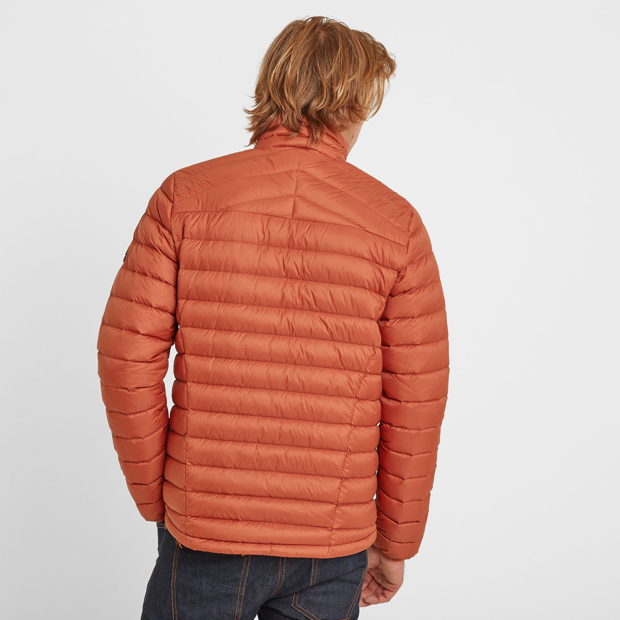 Drax Mens Funnel Down Jacket Burnt Orange