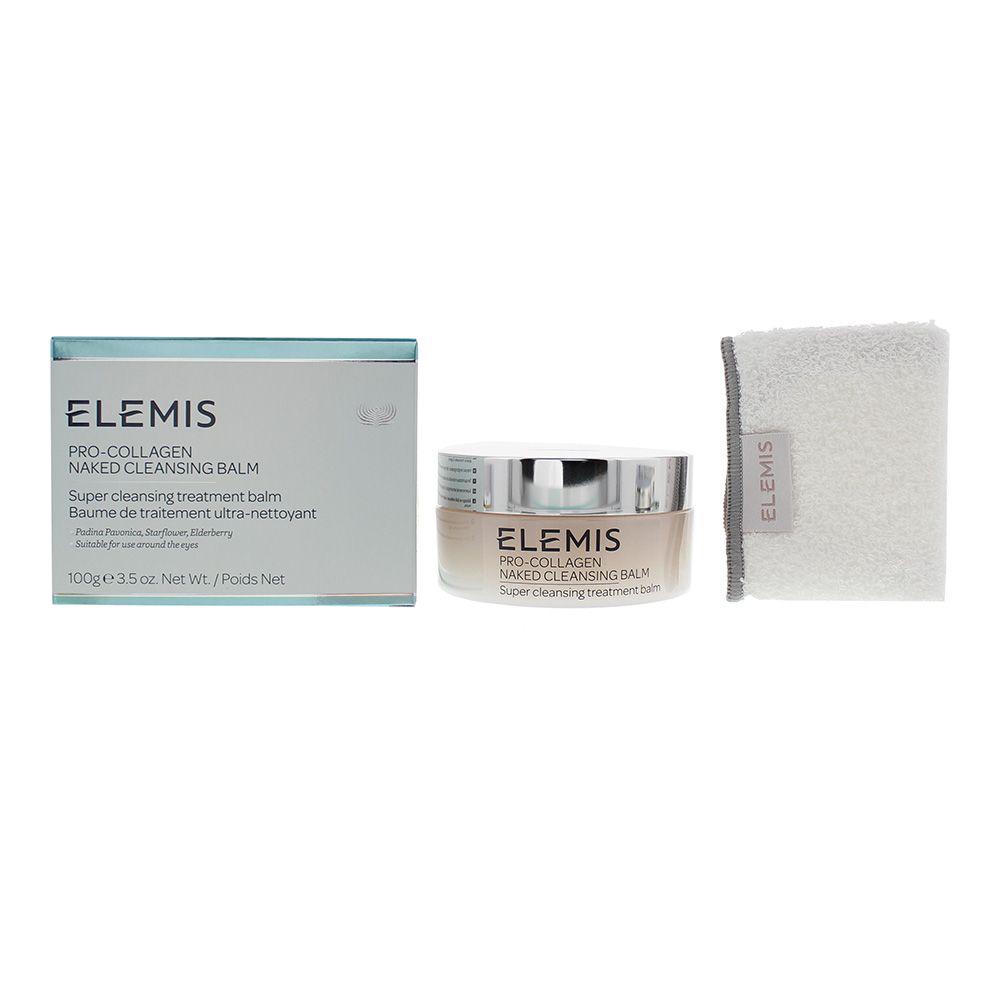 The Elemis Pro-Collagen Naked Cleansing Balm is a fragrance-free cleansing balm that melts away make up and removes impurities to leave a glowing complexion. The balm effectively removes waterproof make up and liquid lipsticks, whilst avoiding stripping the skin of moisture or irritating eyes. Formulated from a blend of moisturizing oils rich in fatty acids the balm acts as an anti-aging cleanser, that helps to smooth fine lines and wrinkles.