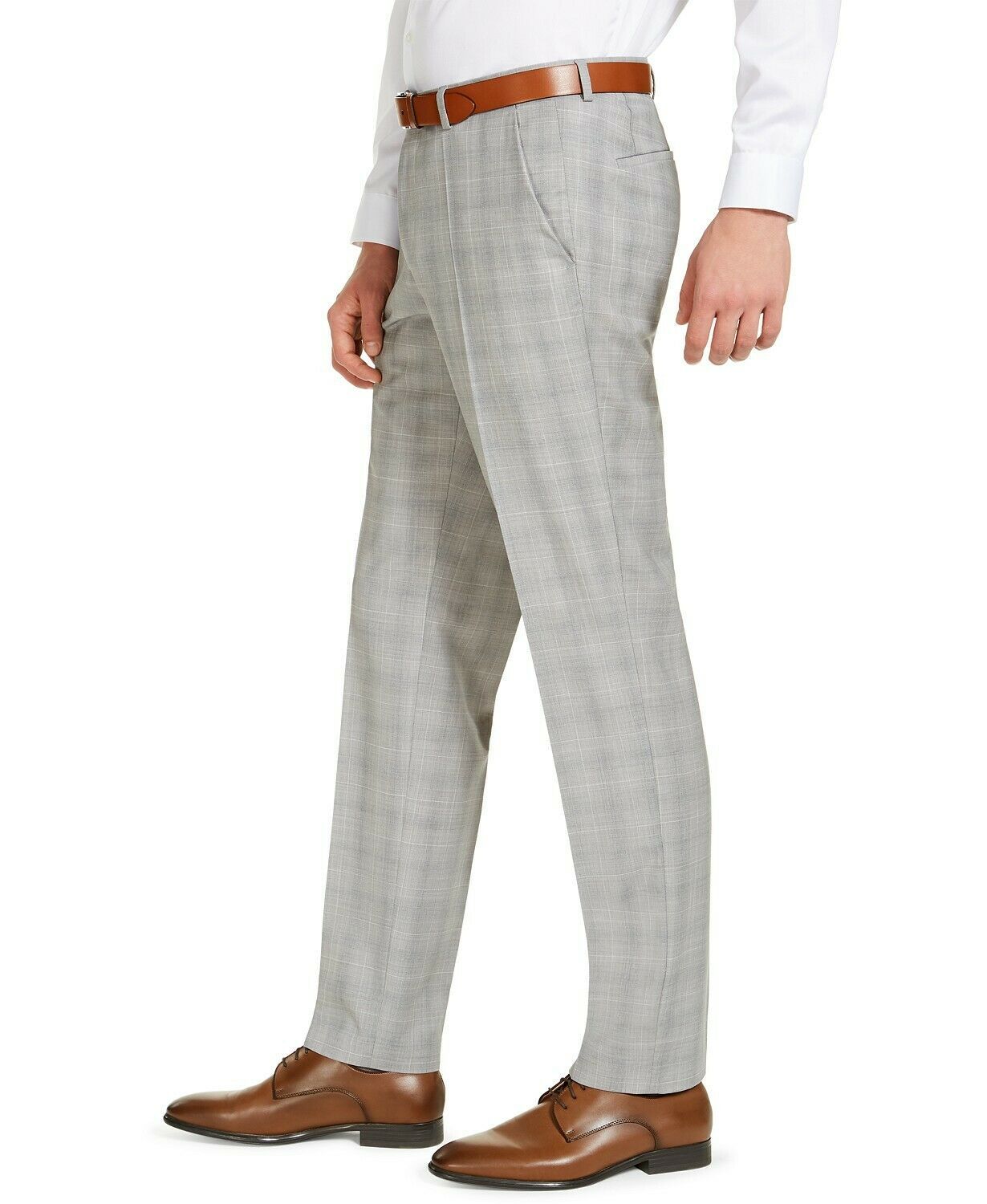 Color: Grays Size Type: Regular Bottoms Size (Men's): 30 Inseam: 32 Type: Pants Style: Dress Pants Occasion: Business Material: 100% Wool