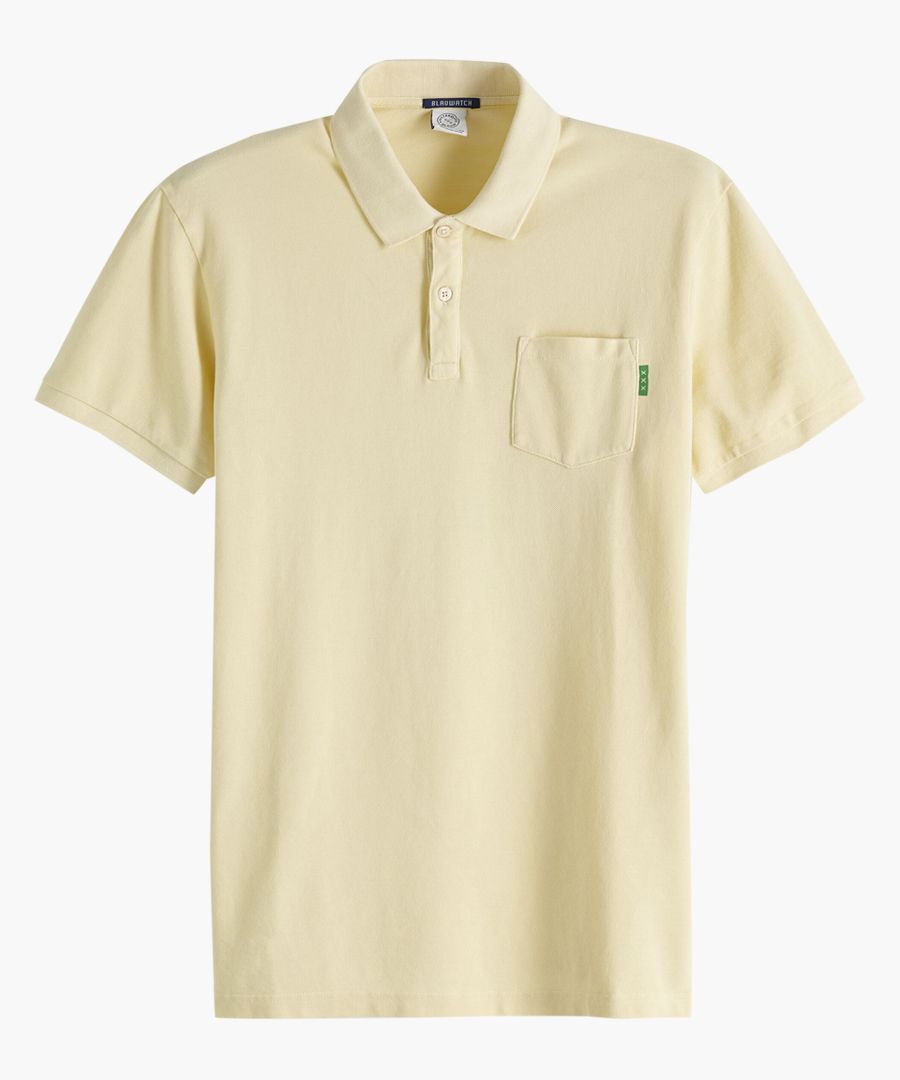 Sunbleached yellow polo shirt
