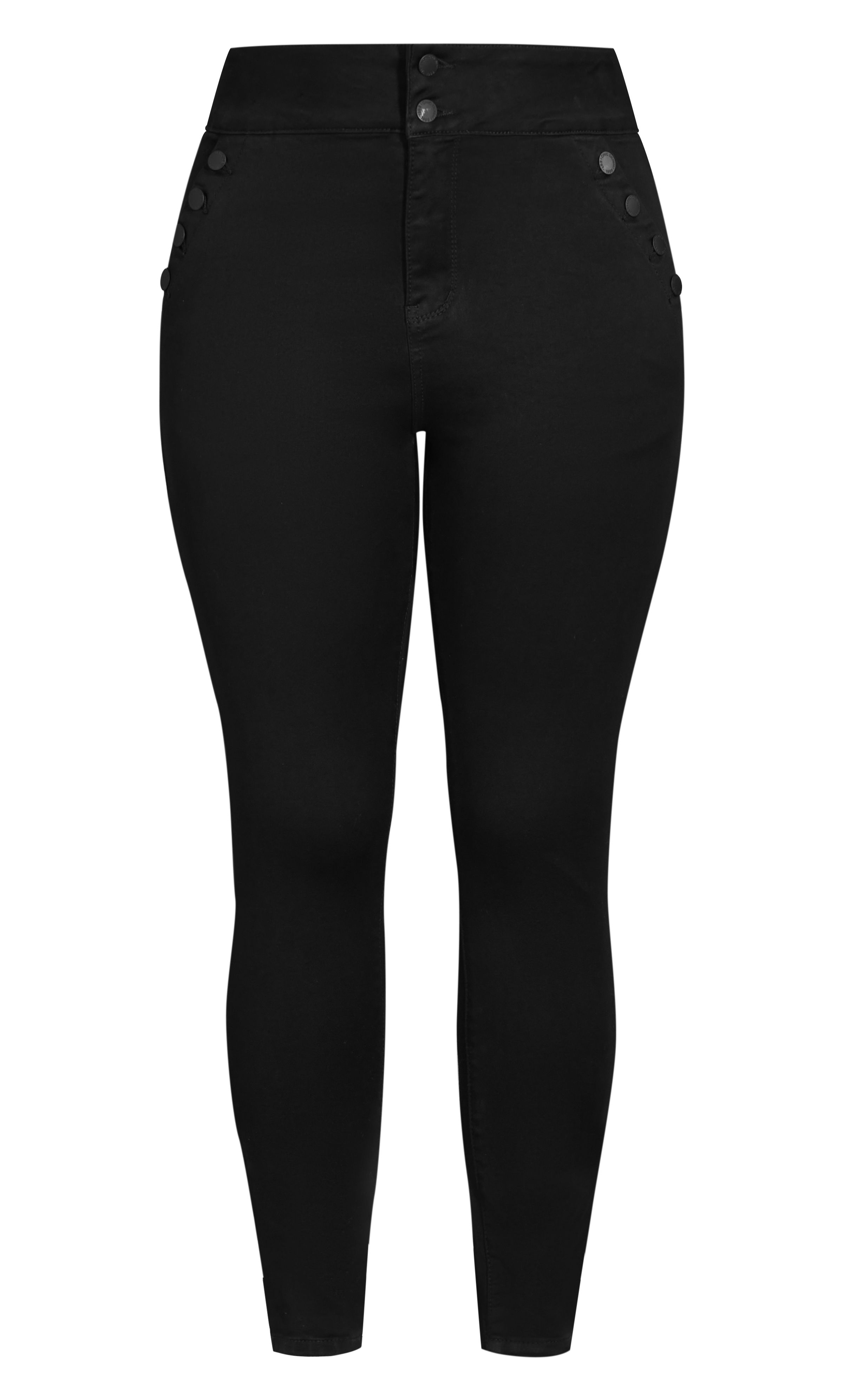 The Harley Buttoned Up Jean is a figure-hugging favourite for the new season, flaunting a high rise fit and practical stretch denim construction. With chic buttoned detailing to either side, these jeans know how to make a style statement! Key Features Include: - Harley: the perfect fit for an hourglass body shape - High rise - Double button & zip fly closure - Button detail - 4-pocket denim styling - Stretch cotton blend fabrication - Skinny leg - High denim fibre retention to maintain shape - Signature Chic Denim hardware throughout zips, buttons and rivets - Full length Level up your look with a cute sheer blouse and some patent pumps.