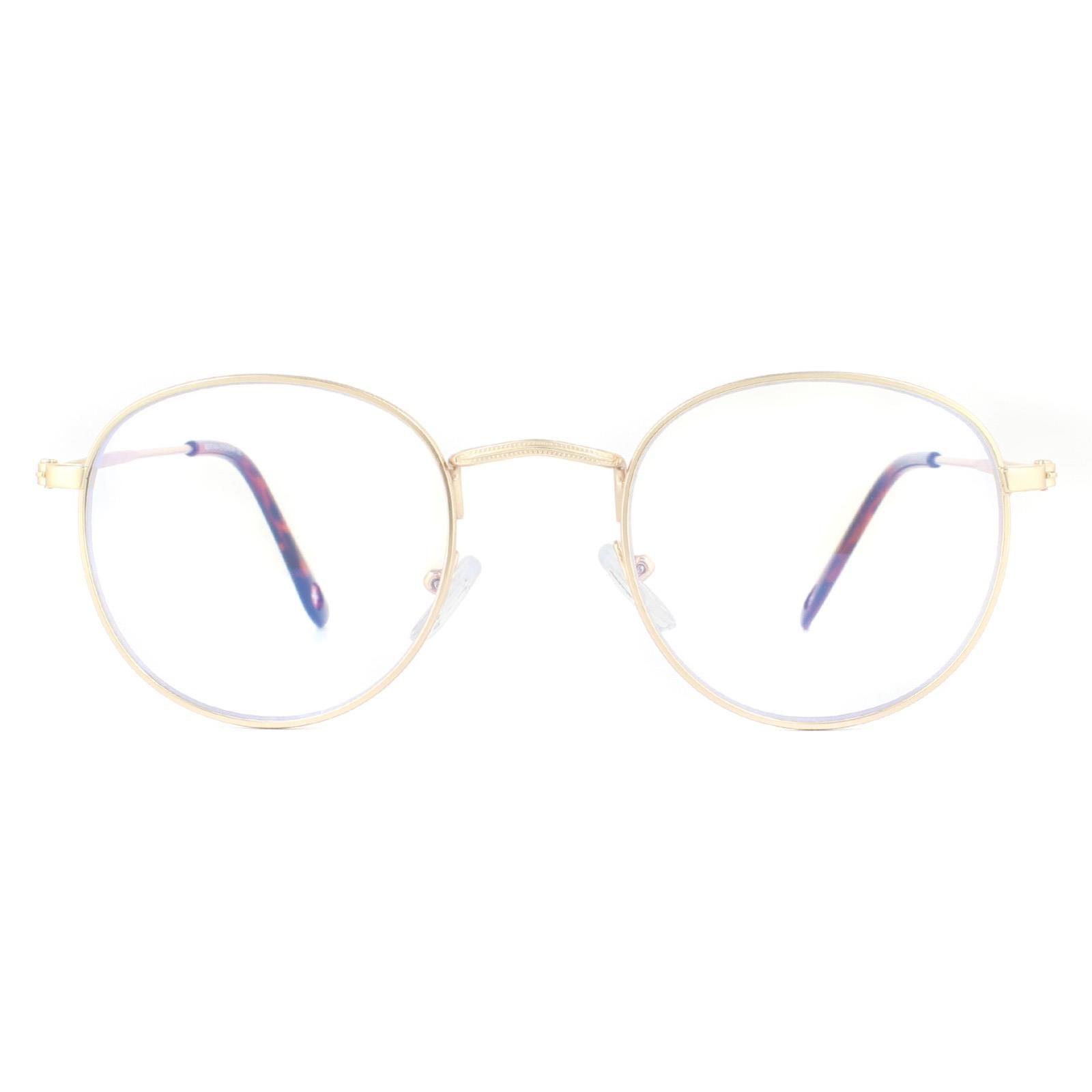 Montana Reading Glasses HBLF54-A Gold Blue Light Block +2.00