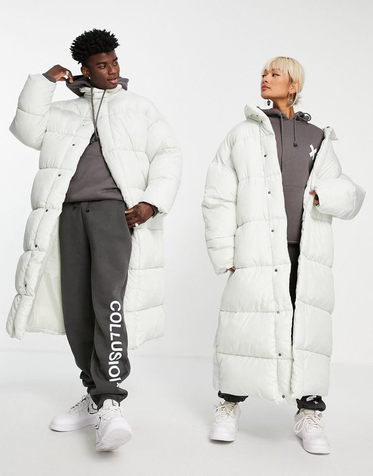 Jacket by COLLUSION Exclusive to ASOS High collar Press-stud placket Side pockets Oversized fit Unisex style Sold by Asos