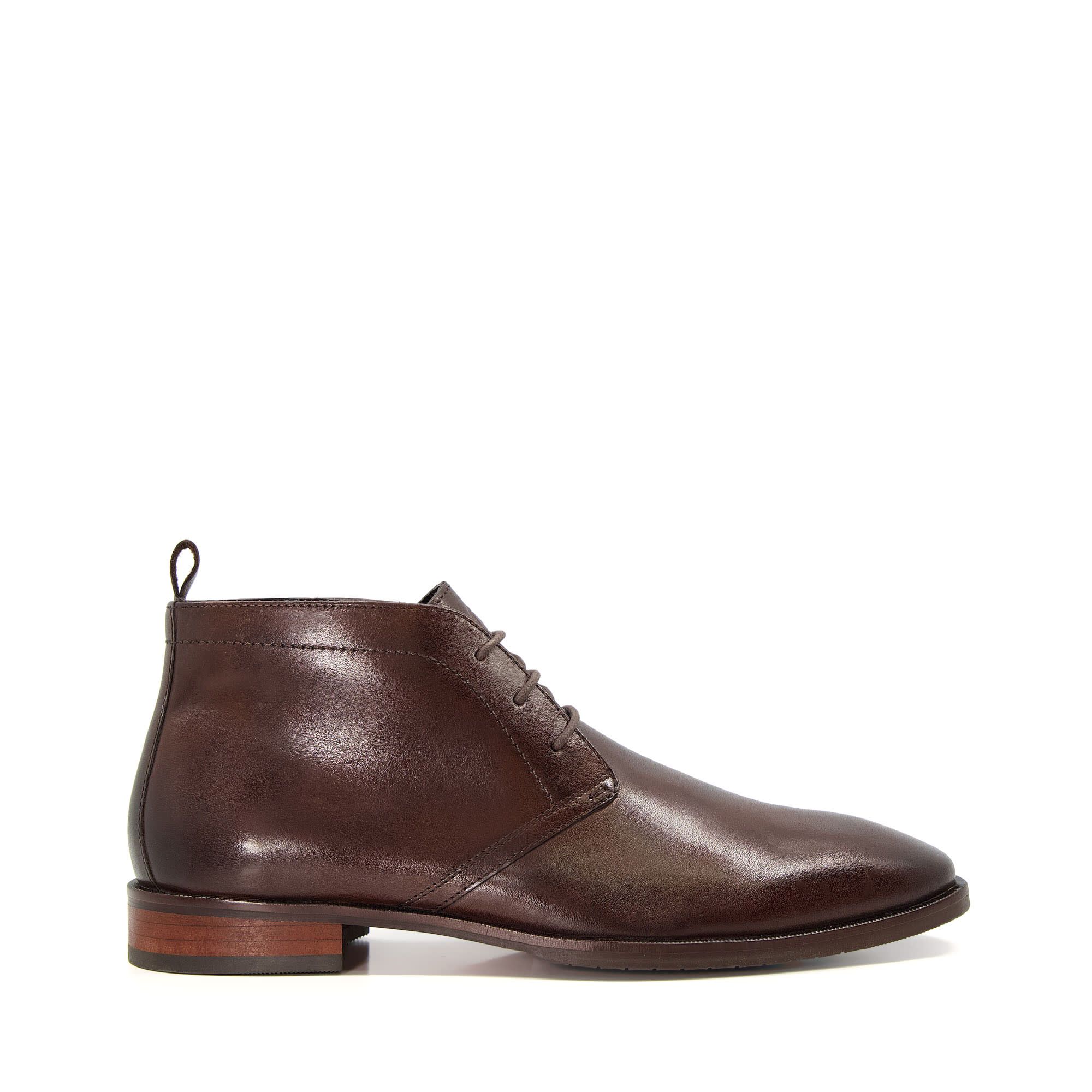 Dune Mens MERVIN Leather Chukka Boots