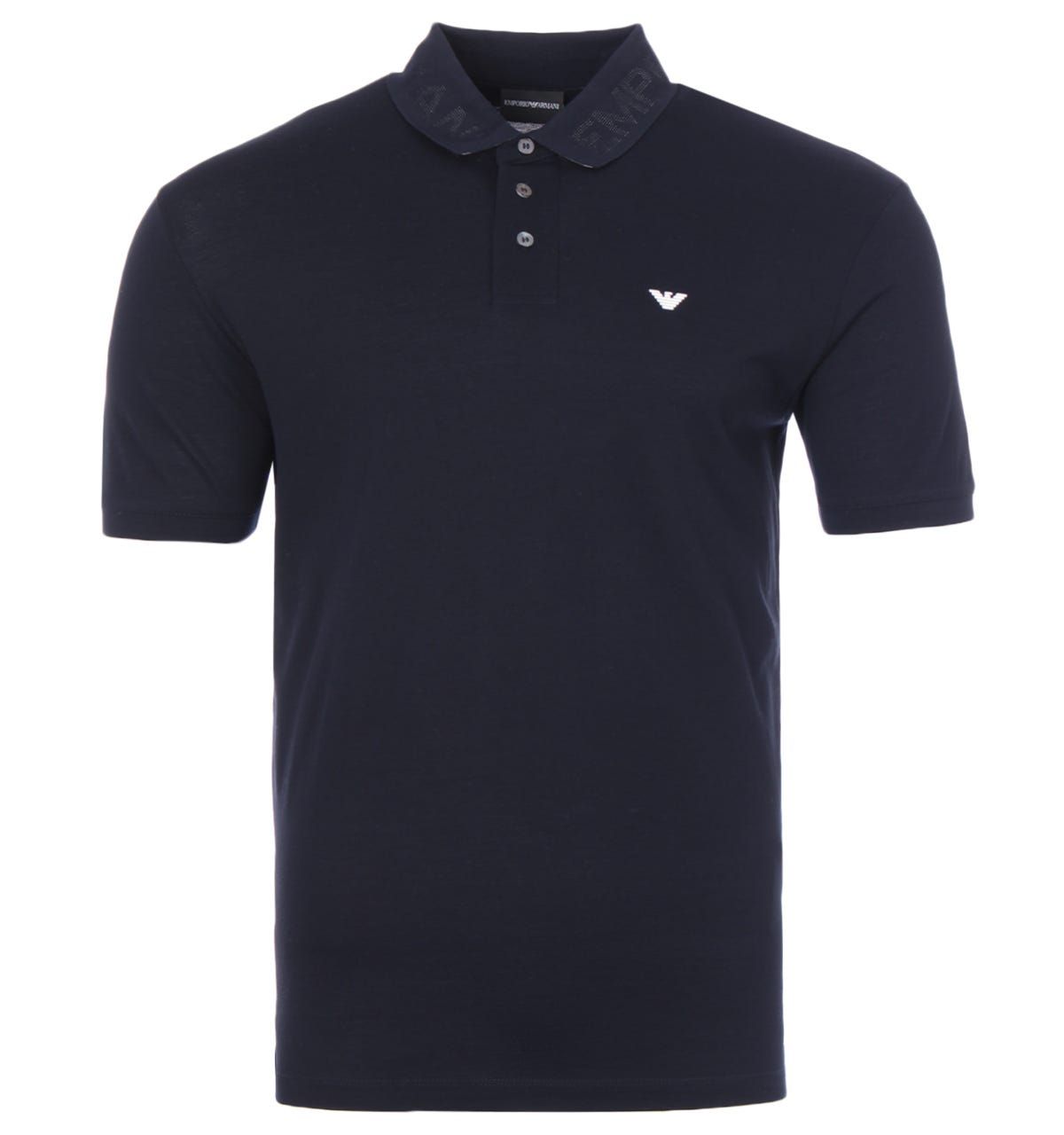 The perfect wardrobe essential for transcending through the seasons from Emporio Armani. Crafted from pure cotton pique for day long comfort and breathability. This practical polo features a classic rib-knit collar with Emporio Armani lettering jacquard around the collar, a three button placket, short sleeves and a vented hemline. Finished with the iconic Armani Eagle logo at the chest.Regular Fit, Pure Cotton Pique, Rib-Knit Polo Collar, Three Button Placket, Short Sleeves with Ribbed Cuffs, Vented Hemline, Emporio Armani Branding. Fit & Style:Regular Fit, Fits True to Size. Composition & Care:100% Cotton , Machine Wash.