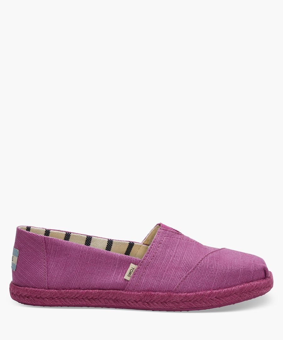 Alpargata purple canvas shoes