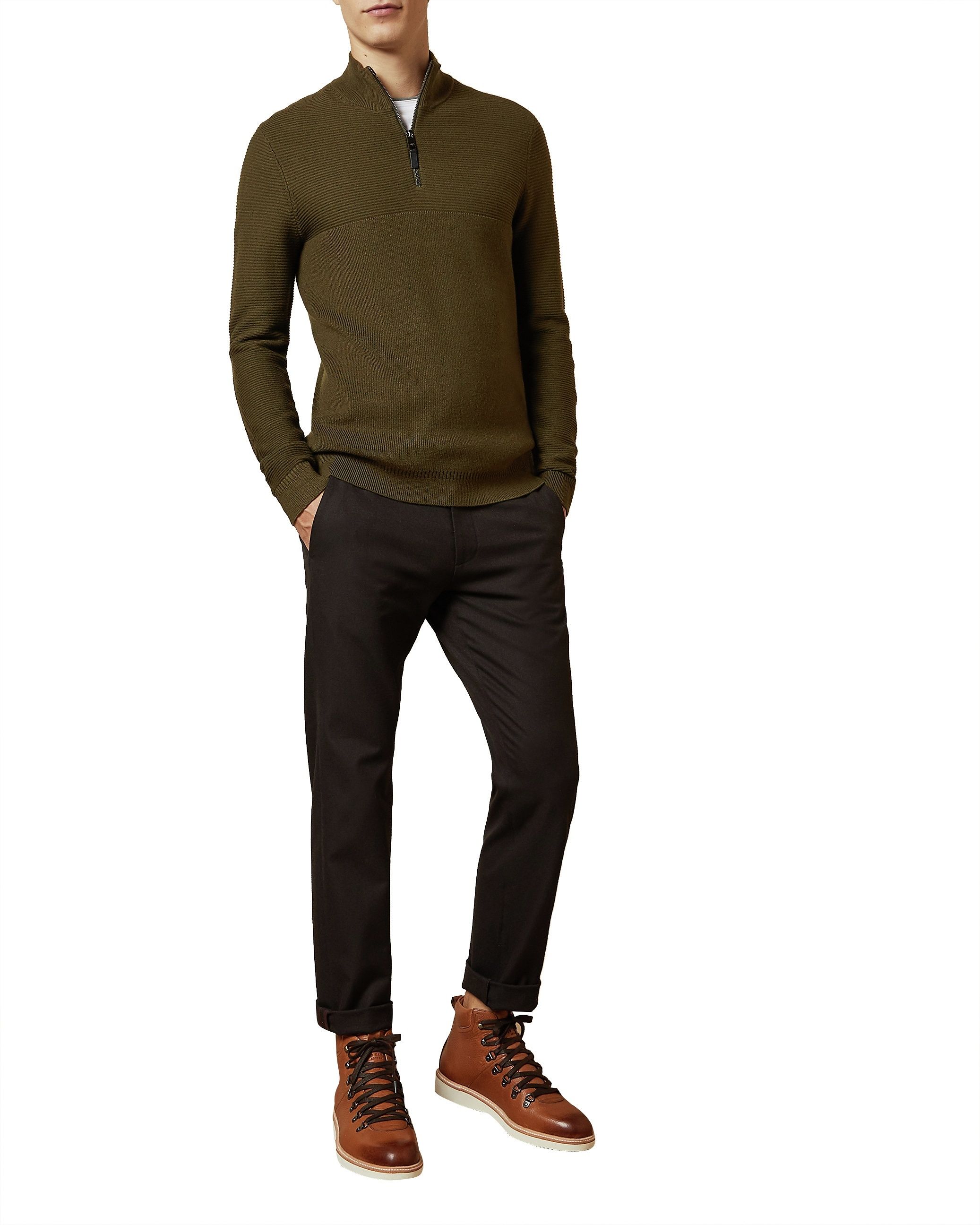 Ted Baker Newport Half Zip Funnel Neck 