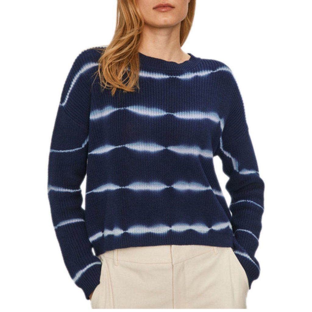 Collection:Fall/WinterGender:WomanType:SweaterSleeves:longNeckline:roundMaterial:cotton 100%Pattern:stripedWashing:wash at 30° CModel height, cm:175Model wears a size:SDetails:visible logo