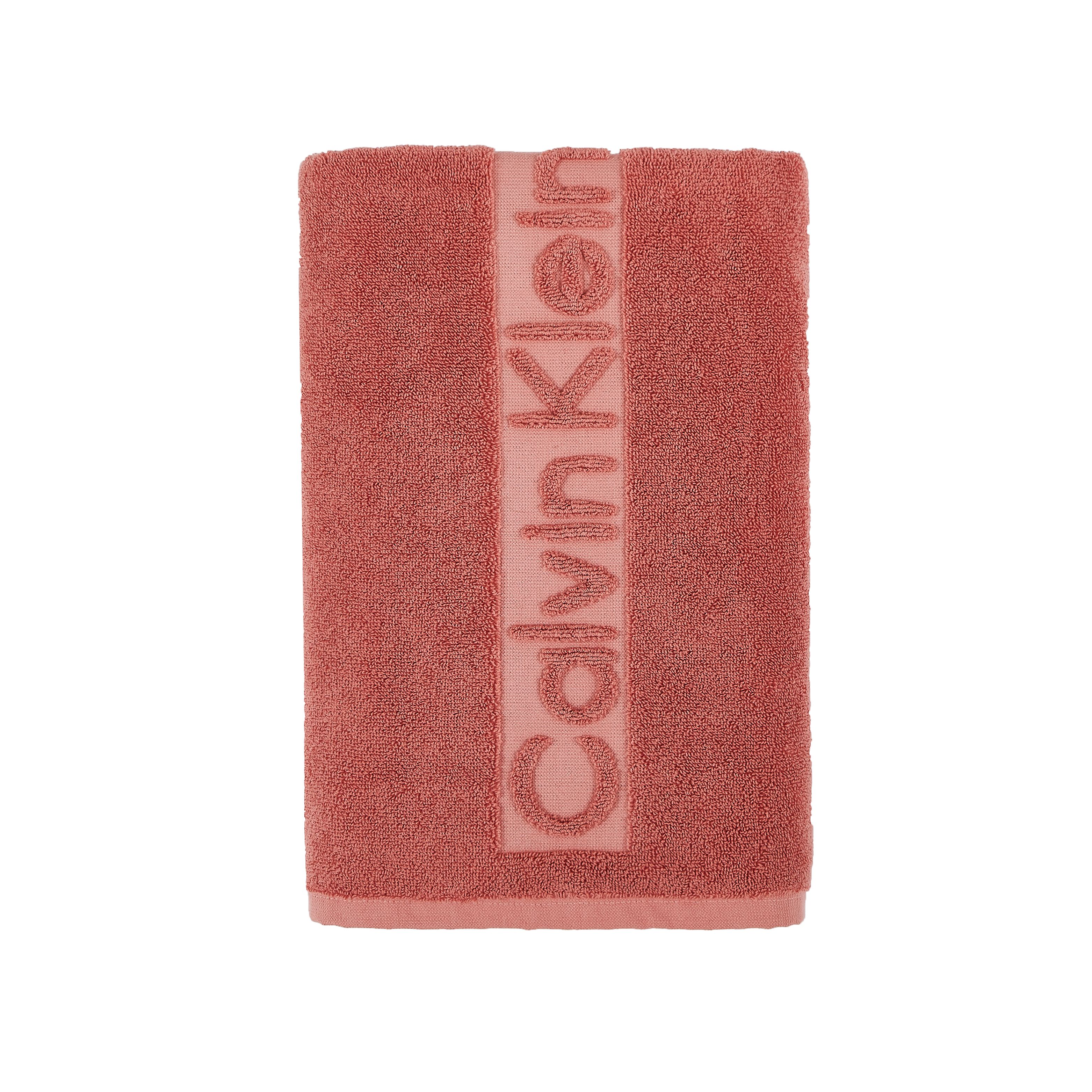 The Calvin klein Sculpted CK Logo Towel Collection is made of fine 629 GSM, and these 100% cotton Sculpted piece dyed jacquard towels feature a bold signature Calvin Klein logo on the smaller edge. Available in a range of colours - White, Nimbus Cloud, Sky, Dark Denim, Reef, Rose, Hyacinth, Sage, Fawn, Pink Terra Cotta