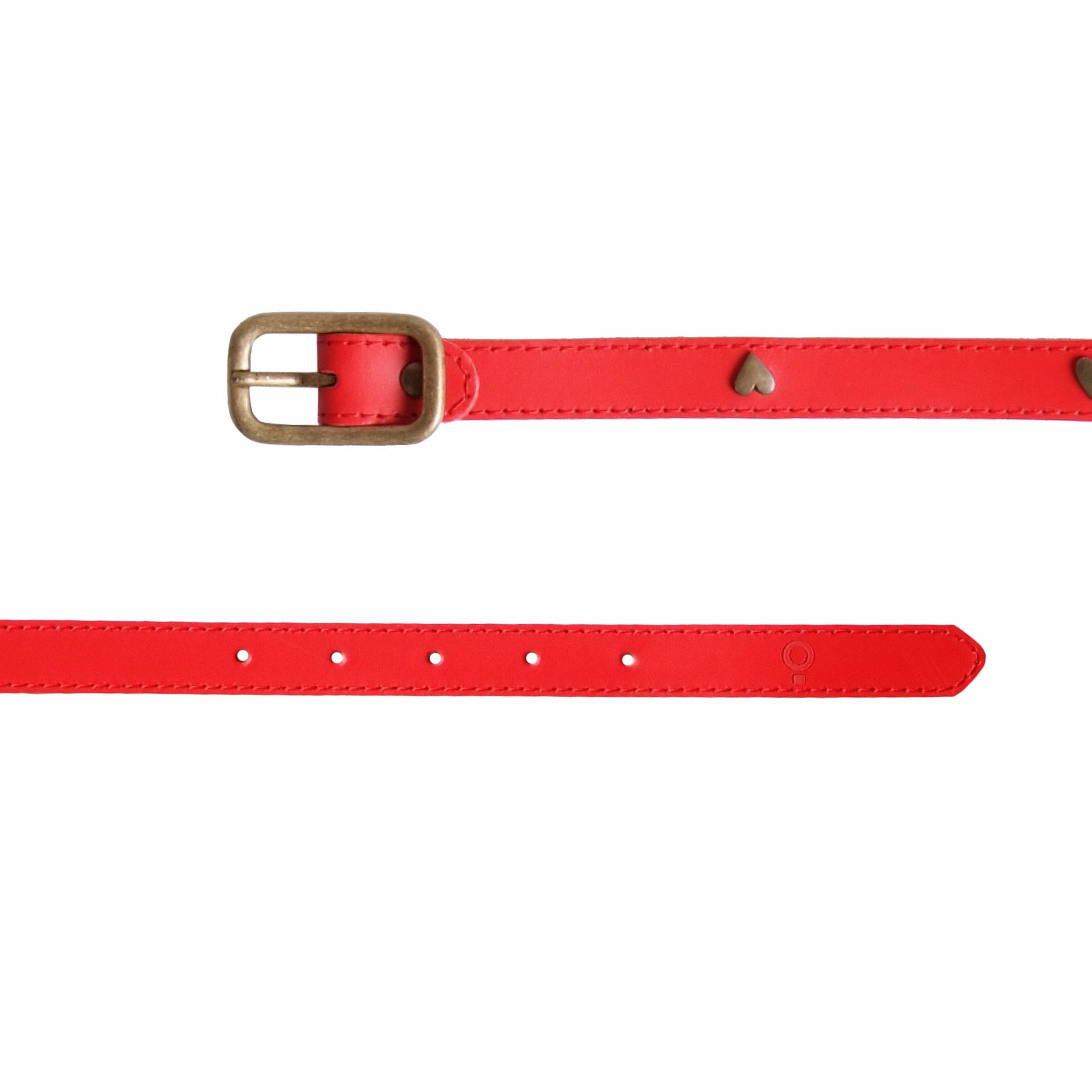 Womens Red Leather Belt