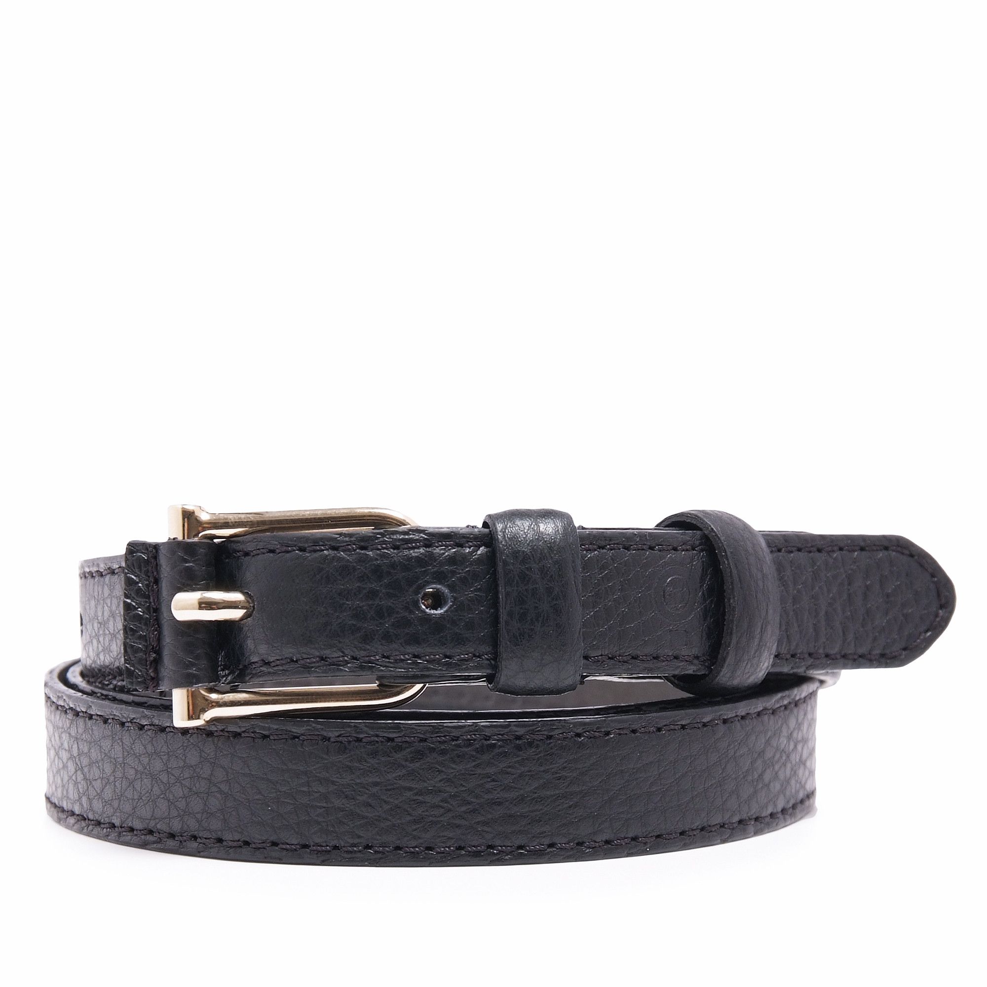 Womens Black Leather Belt 