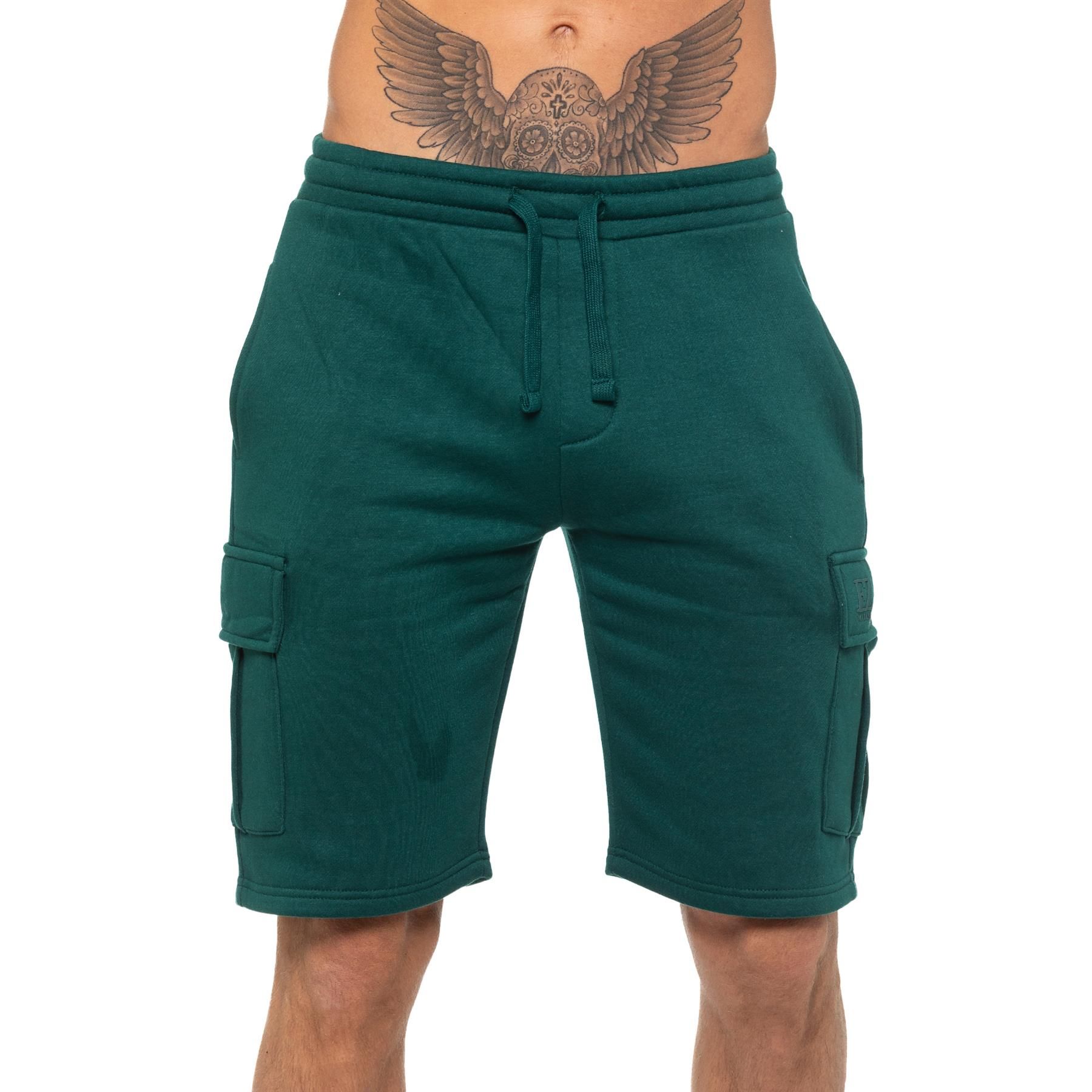 Enzo Mens Cargo Shorts Green