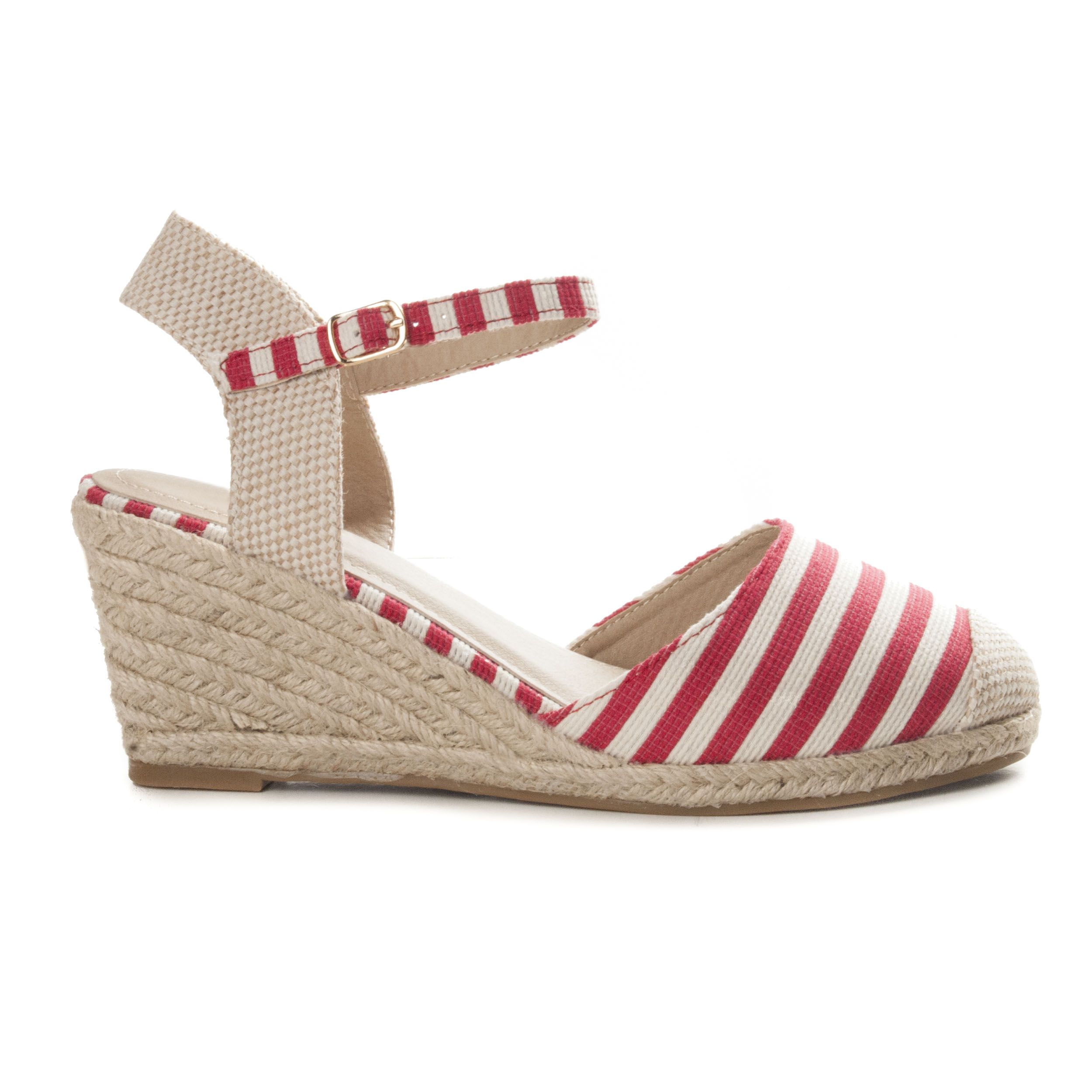 Montevita Ankle Strap Wedge Espadrille in Red