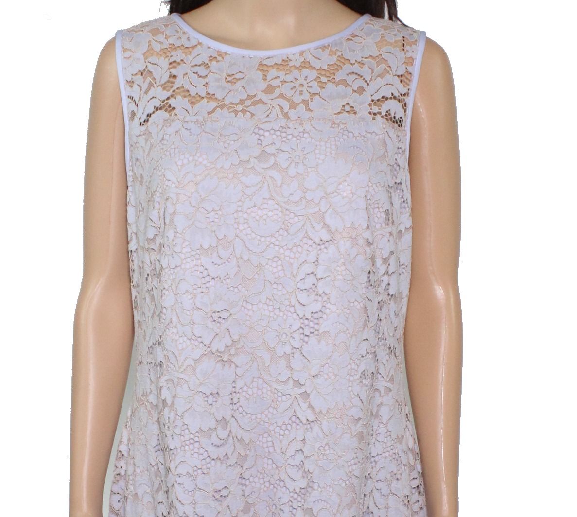 <br>Color: Blues<br>Size Type: Regular<br>Size (Women's): 12<br>Lined: Yes<br>Sleeve Style: Sleeveless<br>Occasion: Any Occasion<br>Style: Sheath Dress<br>Look: Wedding Guest<br>Dress Length: Knee Length<br>Material: Nylon<br>Zipper: Back Zipper
