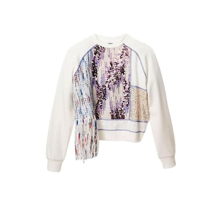 Brand: Desigual
Gender: Women
Type: Sweatshirts
Season: Spring/Summer

PRODUCT DETAIL
• Color: white
• Pattern: geometric
• Sleeves: long
• Neckline: round neck
• Details: -paillettes 

COMPOSITION AND MATERIAL
• Composition: -75% cotton -1% elastane -24% polyester 
•  Washing: machine wash at 30°