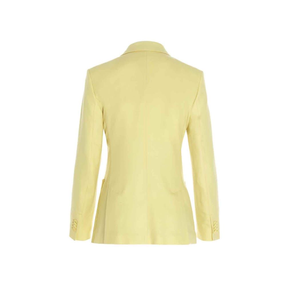 'Victor' single-breasted cashmere blazer jacket with buttons, long sleeves and padded shoulders.