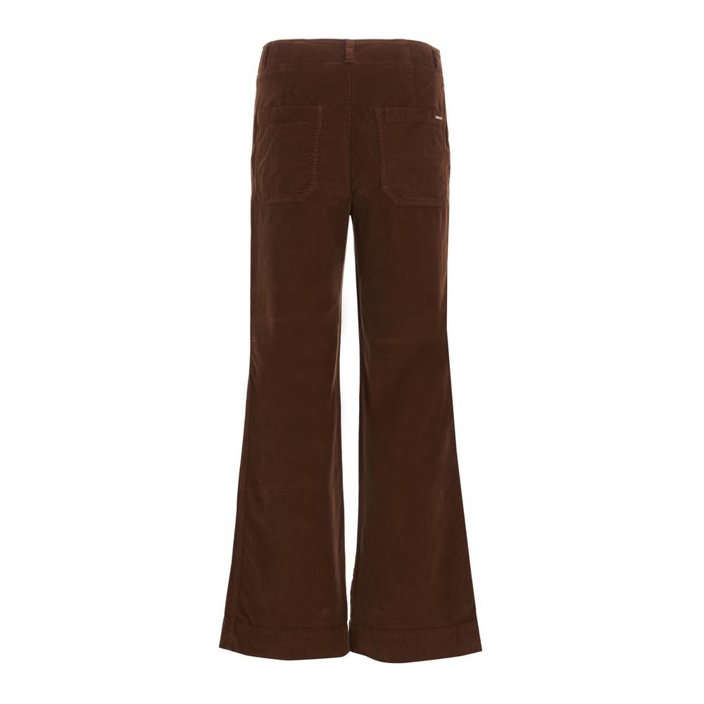 ‘Etoile’ stretch cotton corduroy trousers with a high waist and a loose leg.