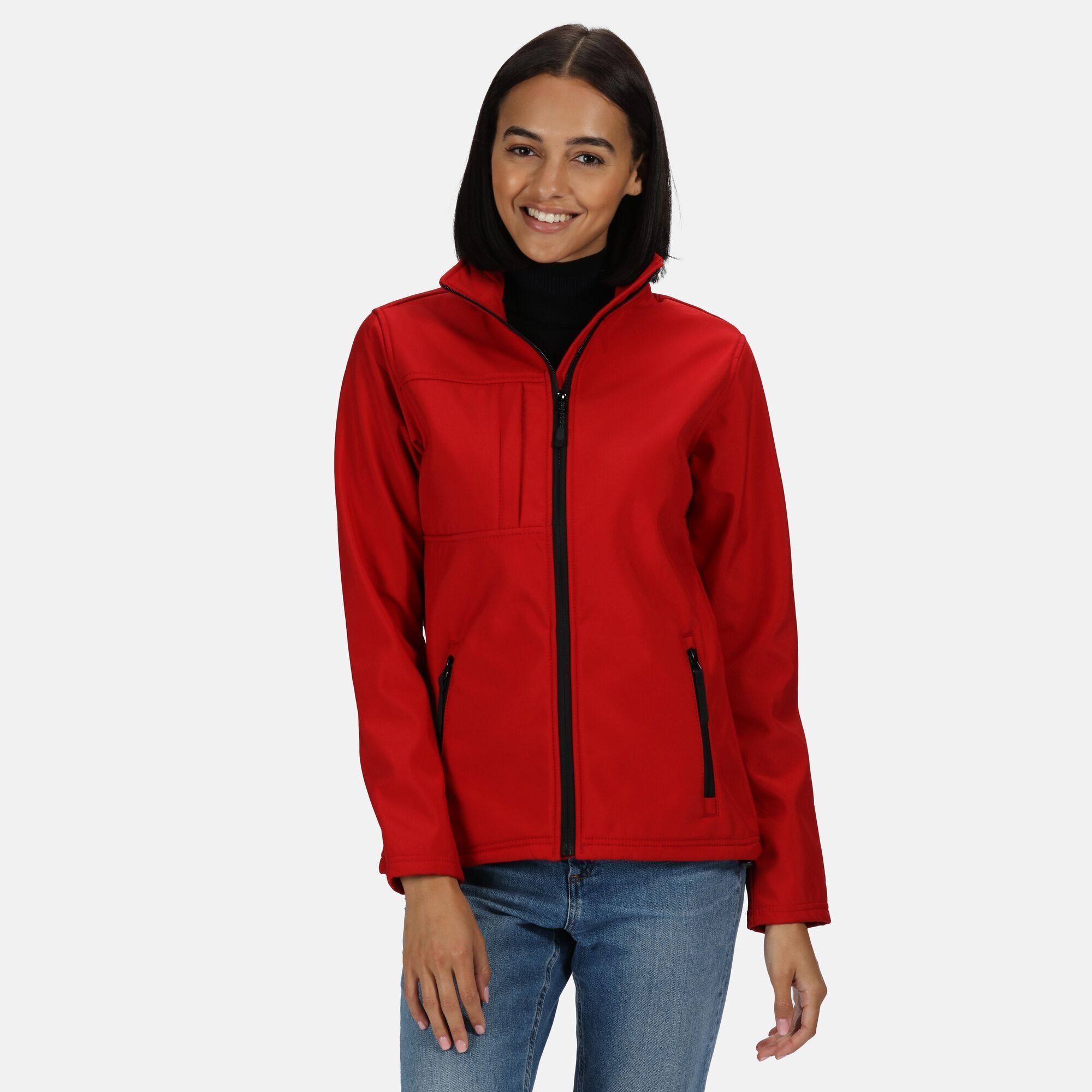100% softshell. Waterproof and breathable build. Wind resistant membrane fabric. Inner zip guard. 2 zipped lower pockets and 1 chest pocket. Adjustable shockcord hem. Shaped fit. Regatta Womens sizing (bust approx): 6 (30in/76cm), 8 (32in/81cm), 10 (34in/86cm), 12 (36in/92cm), 14 (38in/97cm), 16 (40in/102cm), 18 (43in/109cm), 20 (45in/114cm), 22 (48in/122cm), 24 (50in/127cm), 26 (52in/132cm), 28 (54in/137cm), 30 (56in/142cm), 32 (58in/147cm), 34 (60in/152cm), 36 (62in/158cm).