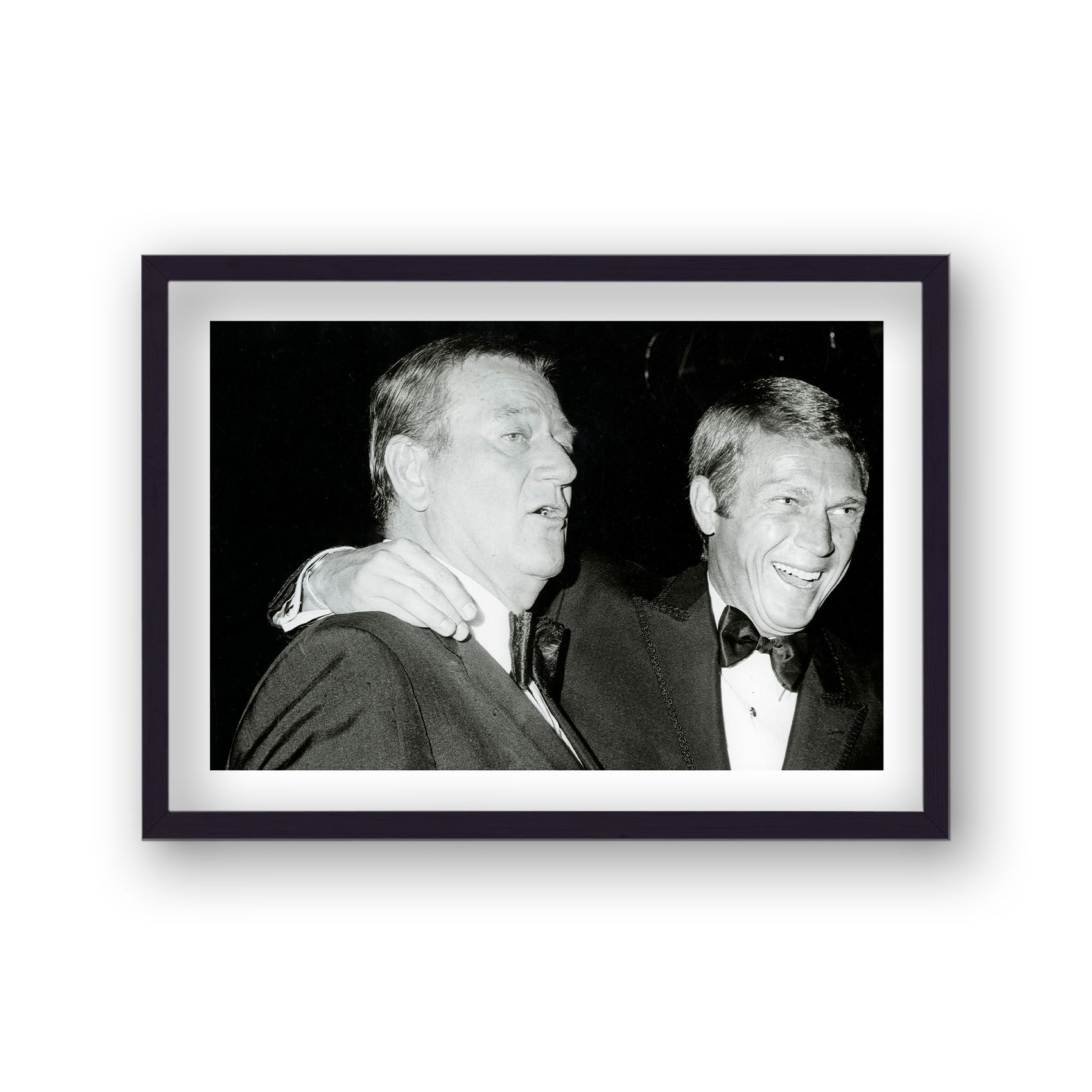 Steve McQueen & John Wayne circa 1963 Vintage Icon Print