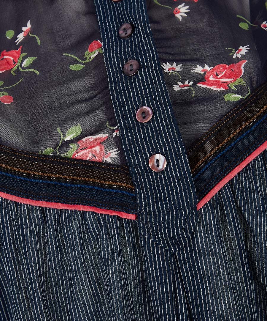 Free People Hearts and colors navy printed top
 

 Free-spirited, bohemian vibes run in the veins of American apparel brand Free People, specifically crafted with artistic women in mind.