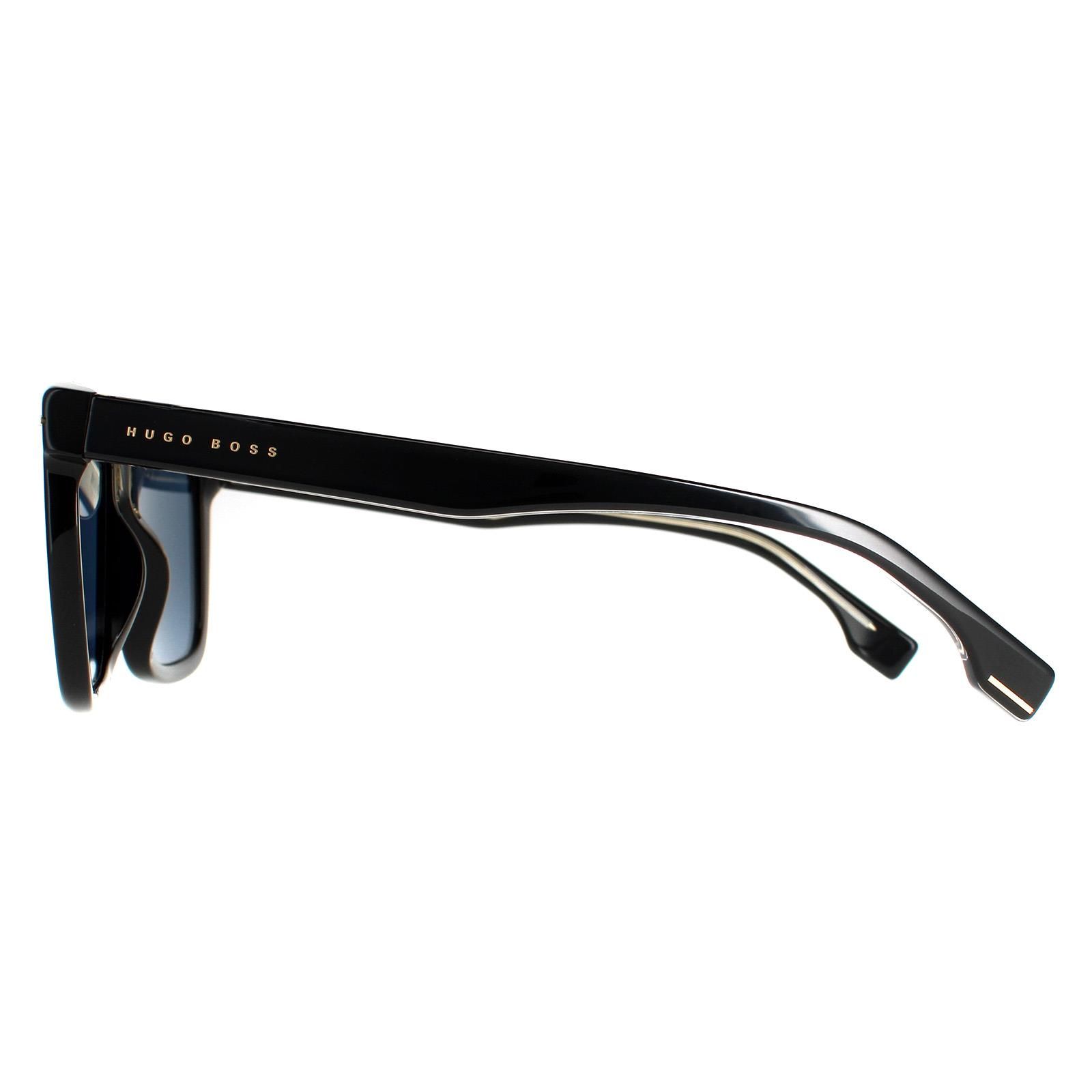 Hugo Boss Square Mens Black Brown Gold Mirrored BOSS 1317/S  Hugo Boss are a classic square style crafted from lightweight acetate. Hugo Boss branding features on the slender temples for authenticity.