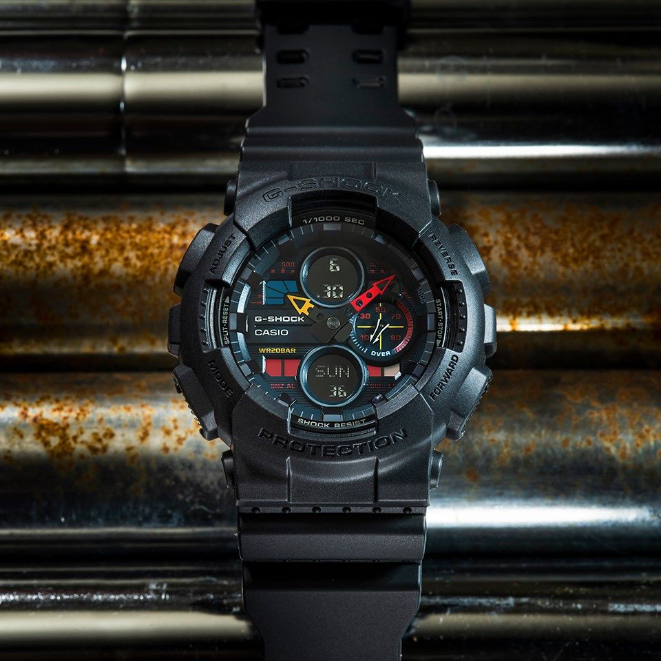 This Casio G-shock Analogue-Digital Watch for Men is the perfect timepiece to wear or to gift. It's Black 51 mm Round case combined with the comfortable Black Plastic will ensure you enjoy this stunning timepiece without any compromise. Operated by a high quality Quartz movement and water resistant to 20 bars, your watch will keep ticking. Stylish- Sporty and a modern design, very suitable for Men -The watch has a calendar function: Day-Date, Worldtime, Stop Watch, Timer, Alarm, Light High quality 21 cm length, 28 mm wide, Black Plastic strap with a Buckle Case diameter: 51 mm, Case height: 14 mm and Case color: Black Dial color: Black