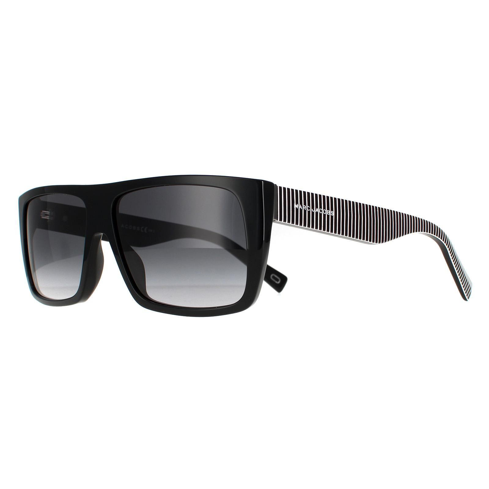 Marc Jacobs Rectangle Unisex Black Dark Grey Gradient Icon 096/S  Marc Jacobs are a modern rectangle style crafted from lightweight acetate. The Marc Jacobs emblem is engraved on the slender temples for brand authenticity.