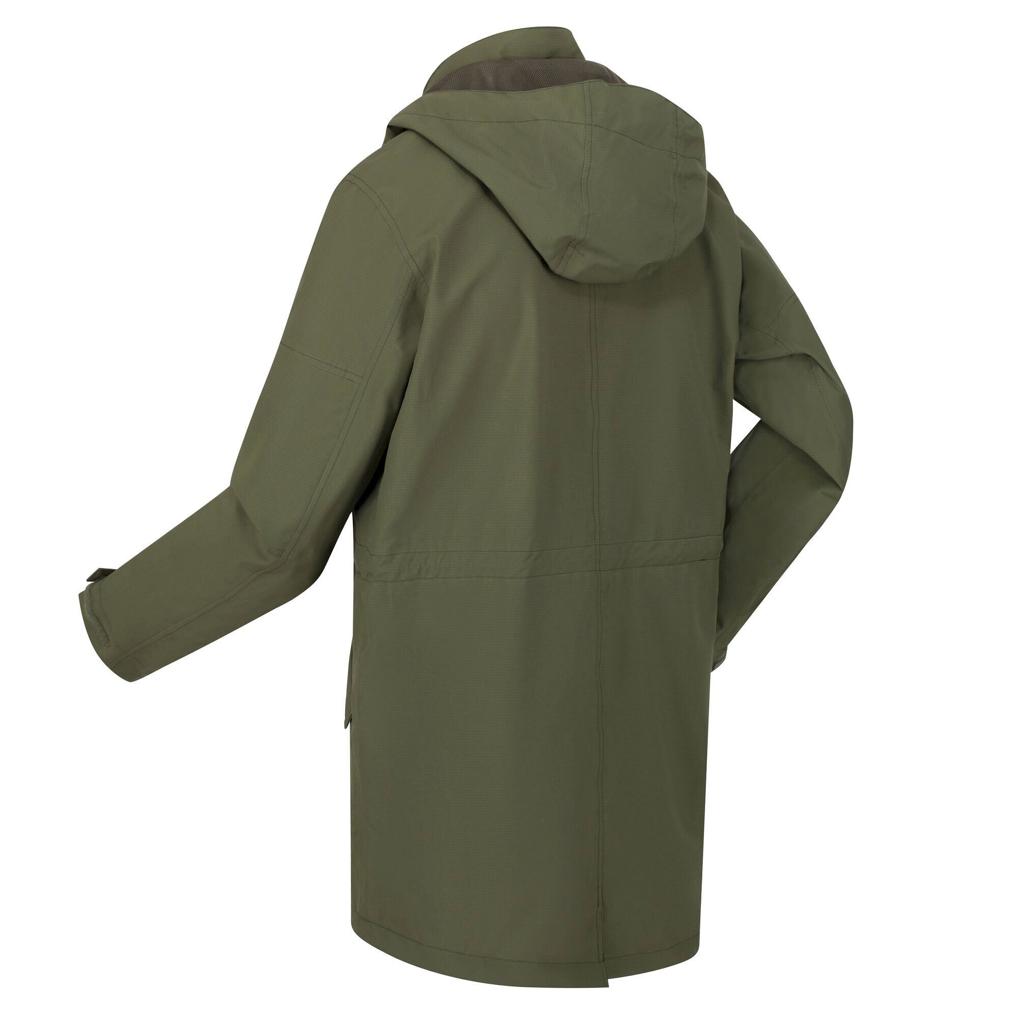Fabric: Isotex. Design: Logo, Plain. Fabric Technology: Breathable. Taped Seams, Waterproof. Neckline: Hooded. Sleeve-Type: Long-Sleeved. Hood Features: Drawcord, Grown On Hood. Pockets: 2 Side Pockets, Buttoned, 1 Chest Pocket, 1 Arm Pocket, Zip. Fastening: Button-Down, Full Zip. Hem: Fishtail. Waistline: Drawcord.