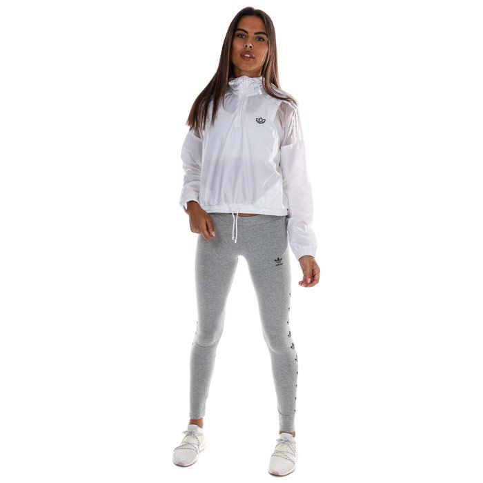 white adidas windbreaker womens