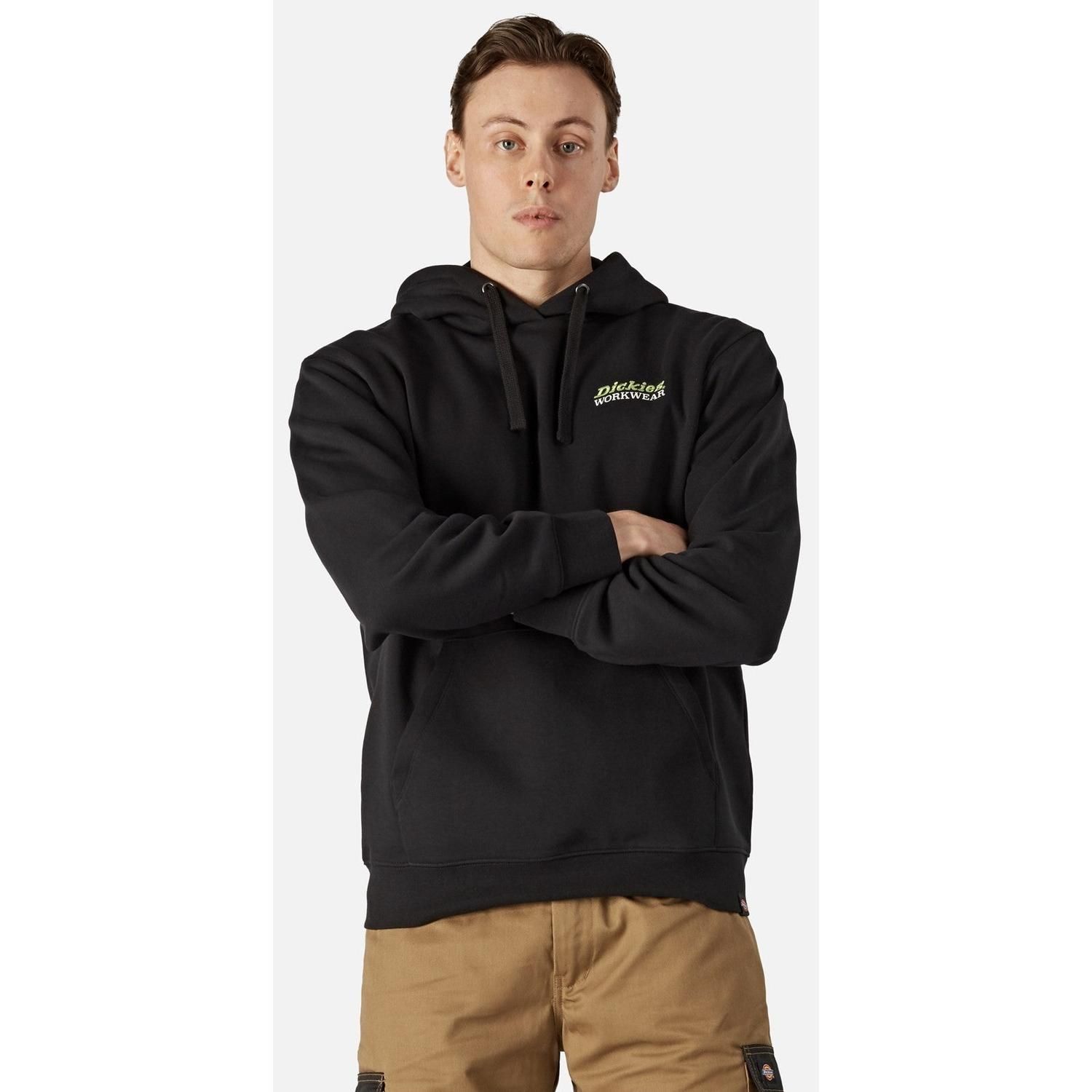 Stay comfortable while you're working with our cosy Stowe Graphic Hoodie. With iconic Dickies branded embroidery on the left side of the chest, this casual hoodie is perfect for those chillier days.