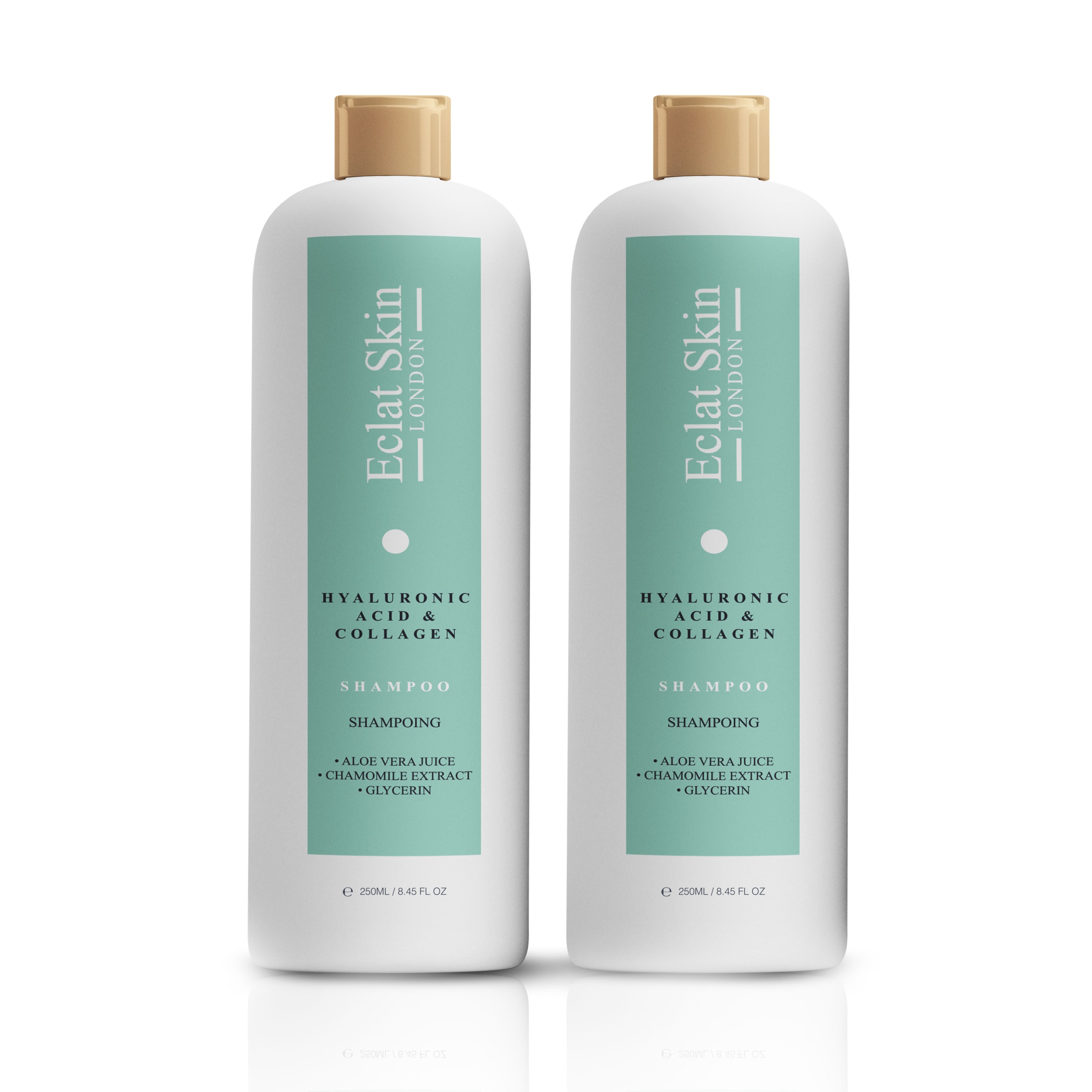COLLAGEN & HYALURONIC ACID SHAMPOO 250ML
- Hair damage repair shampoo - Instantly cleanses & nourishes the hair - Supercharged with hydrating hyaluronic acid and collagen - Silky gel formula with luxury vanilla scent.