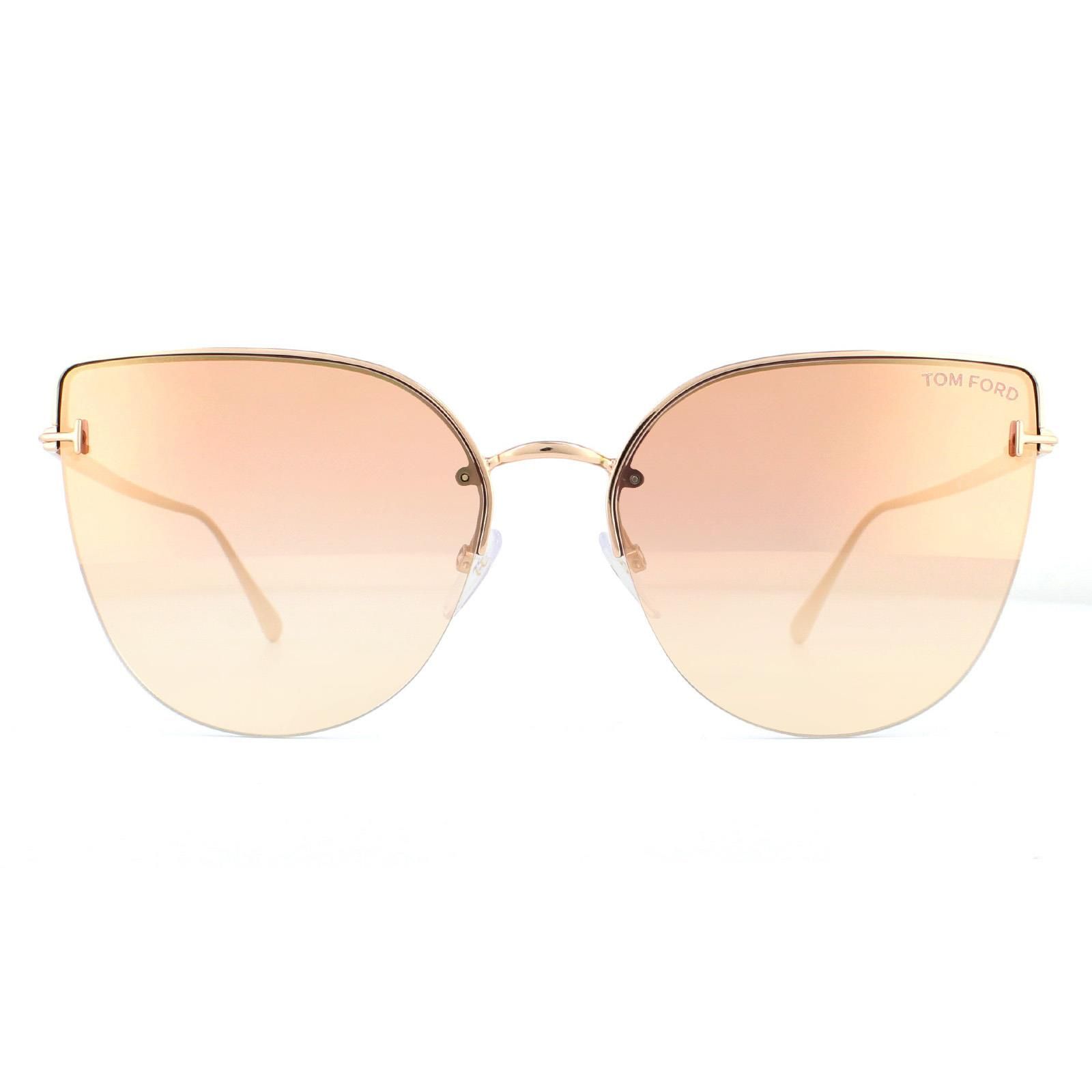 Tom Ford Sunglasses Ingrid-02 FT0652 33Z Gold Pink Purple Gradient Mirror