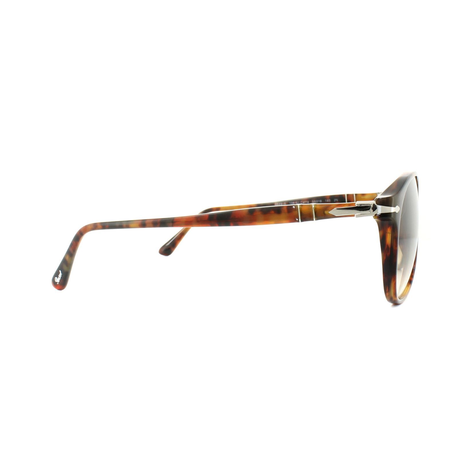 Persol Sunglasses 6649S 108/51 Caffe Brown Brown Gradient is a another updated version of the classic 649 model with a meflecto flex system on the hinge and at the bridge for a very flexible, thus comfortable fit, perfect for all day wear.