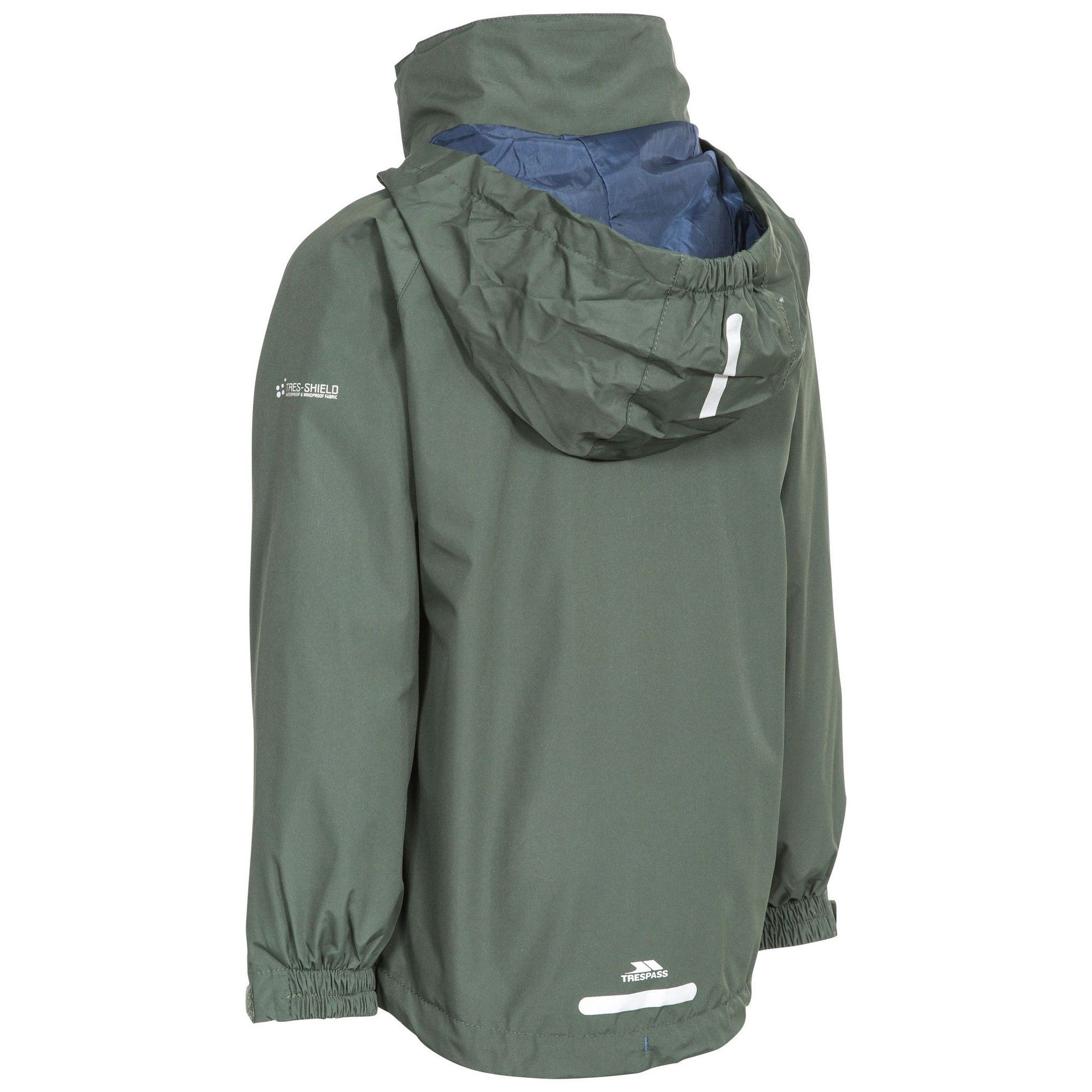 3 in 1 jacket. Concealed fold away hood in the collar. 2 zip pockets. Adjustable cuffs. Hem drawcord. Matching inner fleece jacket. Reflective piping. Waterproof 3000mm, windproof, taped seams. Shell: 100% Polyester Pongee PVC, Lining: 100% Polyester, Inner fleece: 100% Polyester. Trespass Childrens Chest Sizing (approx): 2/3 Years - 21in/53cm, 3/4 Years - 22in/56cm, 5/6 Years - 24in/61cm, 7/8 Years - 26in/66cm, 9/10 Years - 28in/71cm, 11/12 Years - 31in/79cm.