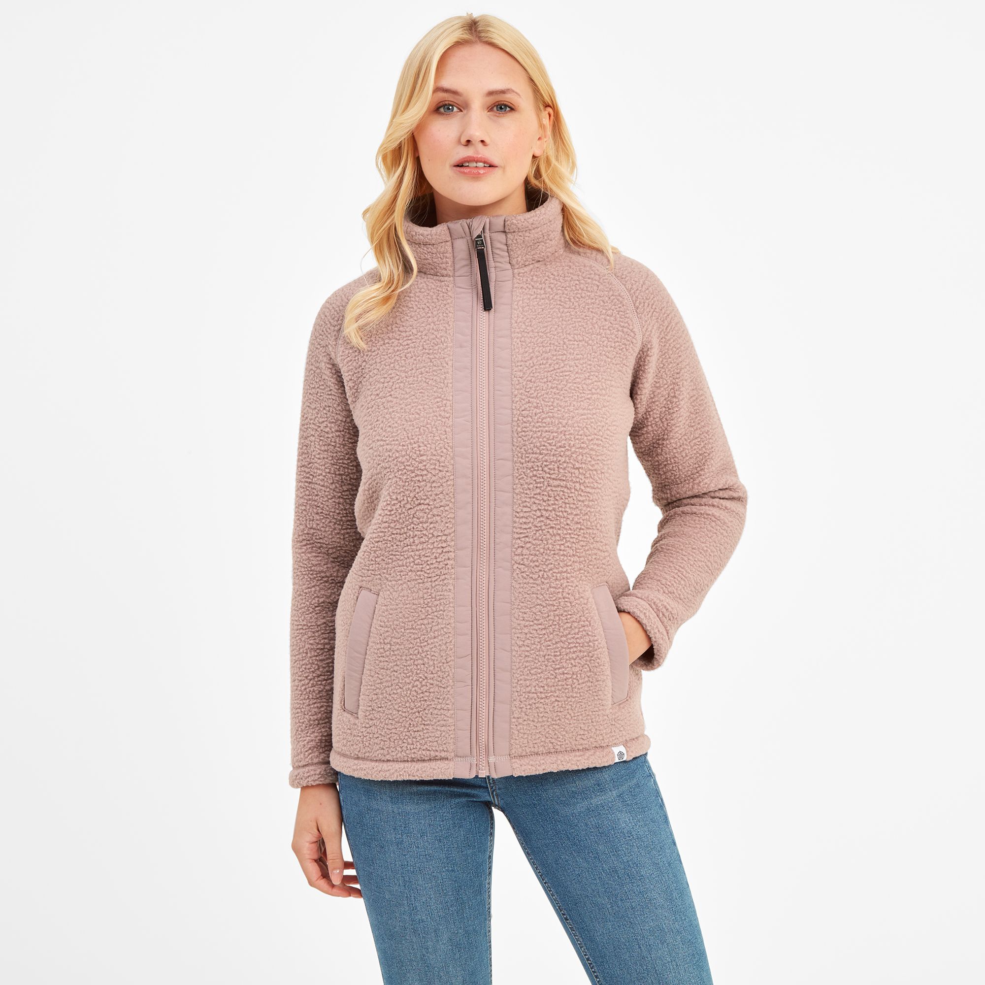 Gilstead Womens Sherpa Fleece Jacket Faded Pink