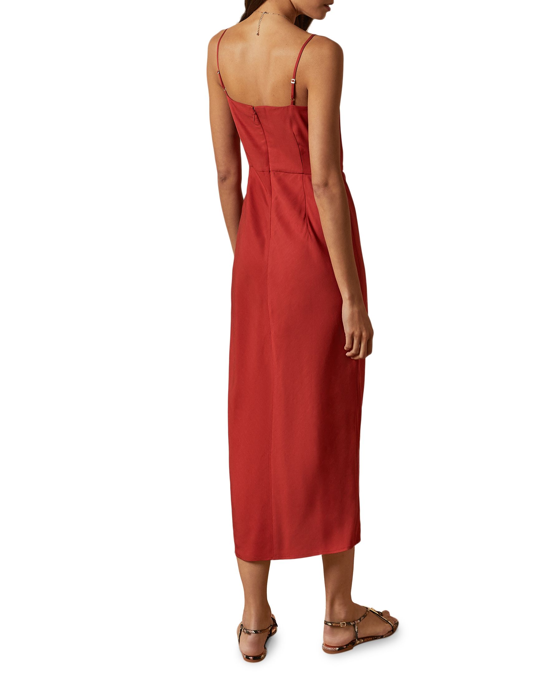 ted baker knot detail drape dress