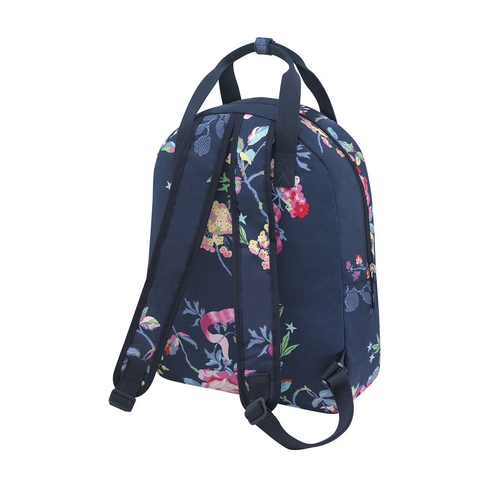 New Birds and Roses Backpack - Navy Blue