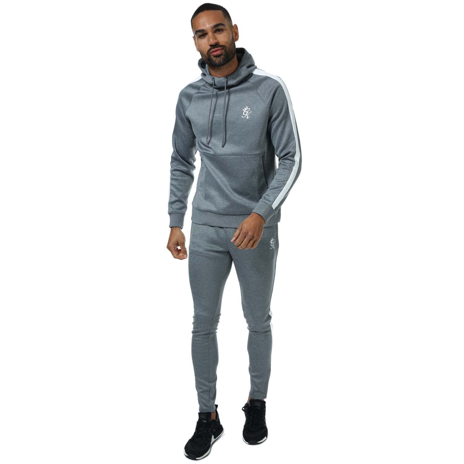 Men's Gym King Poly Overhead Hoody in Charcoal Marl